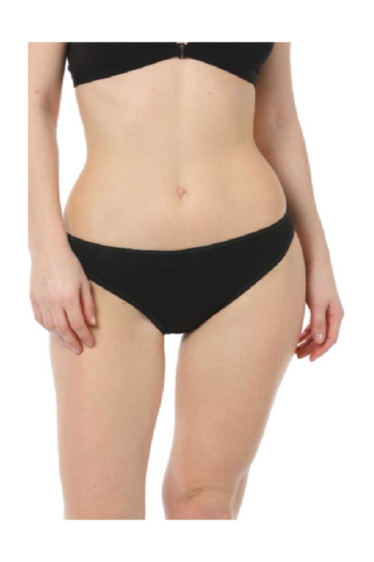 Imer Kadın Siyah İnce Kenarlı Modal Slip 125