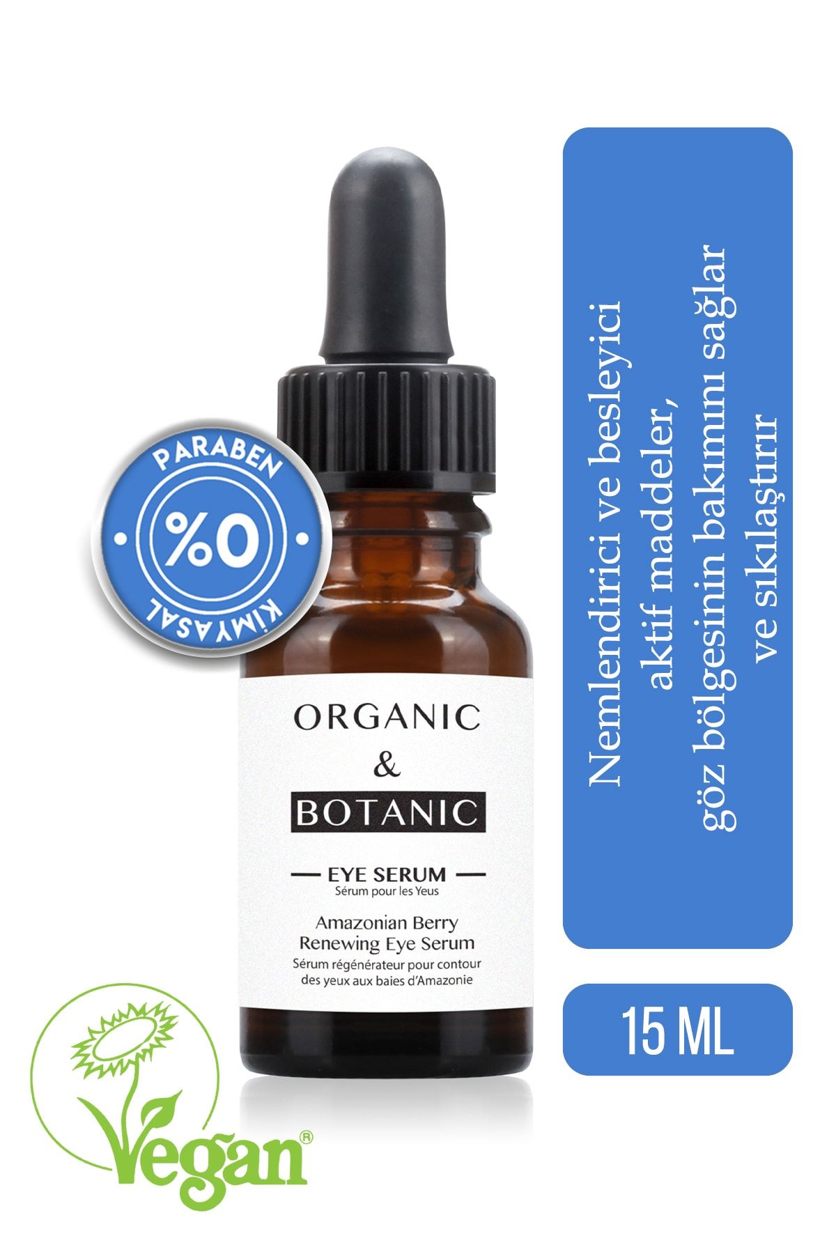 Organic & Botanic Amazon Böğürtleni Yenileyici Göz Serumu 15 ml 637665735062