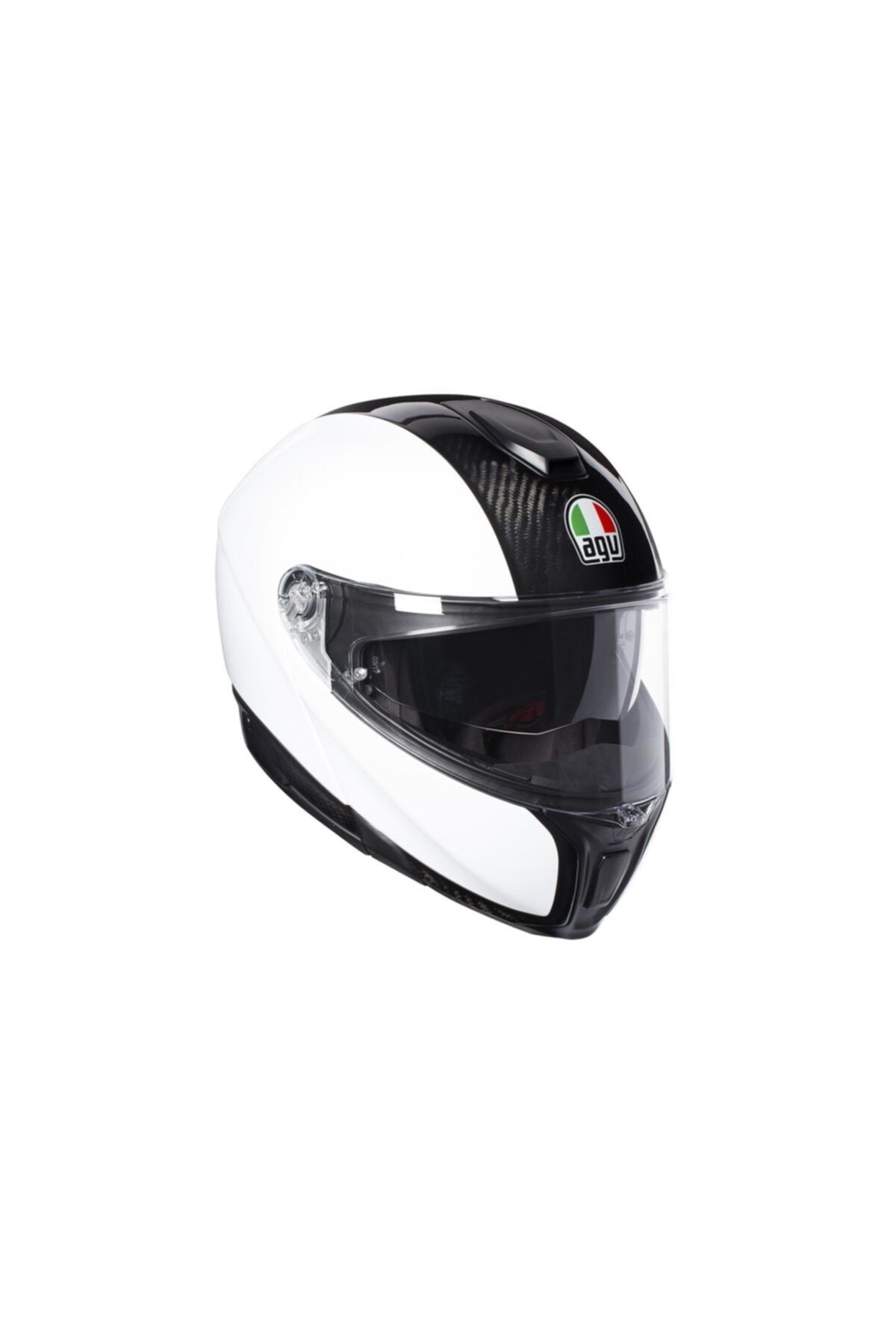 AGV Sportmodular Solid Plk Carbon White Çene Açilir Kask - Pinlock Dahil
