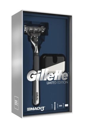 Gillette Mach3 Tıraş Makinesi Özel Seri Krom Kaplama + (Tıraş Makinesi Standı)