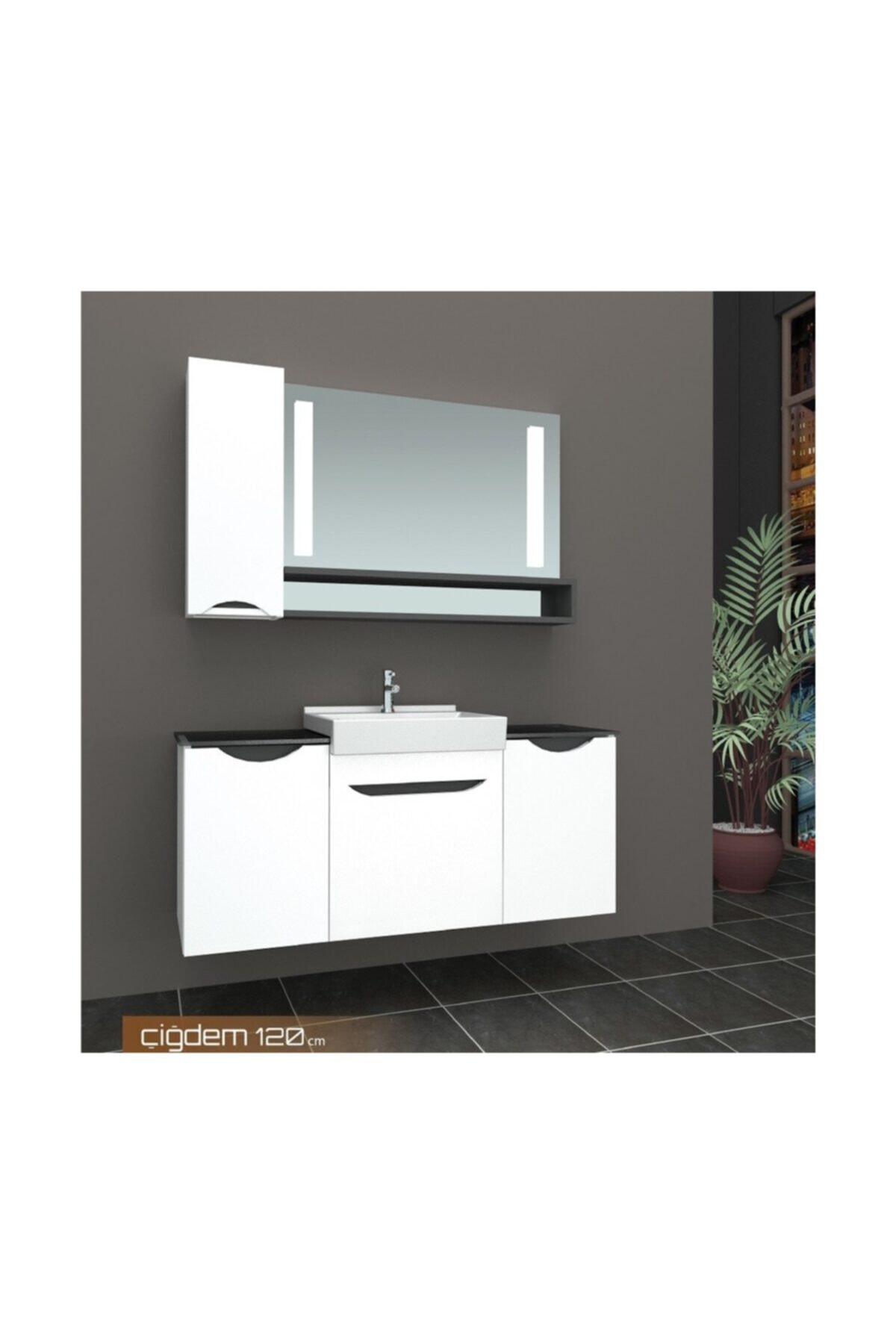 Evros Mobilya Evros Çiğdem 120 Cm Banyo Dolabı
