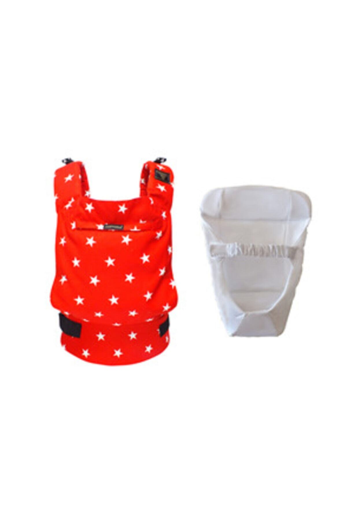 MamadusBaby Kırmızı Yıldızlar Ergonomik Kanguru Yenidoğan Set