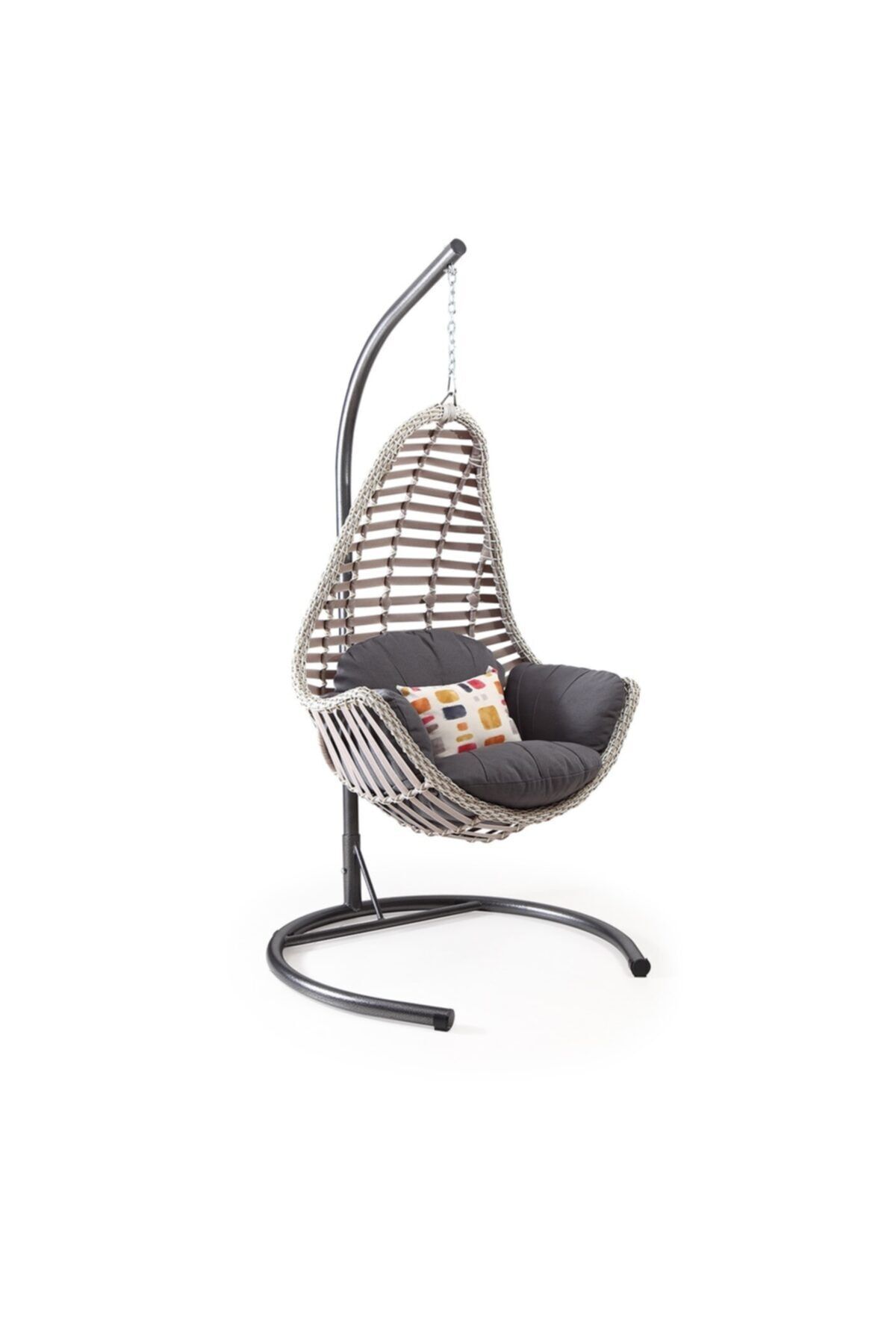 Capri Swing Salıncak Capri Swing Tekli Bahçe Balkon Salincaği Rattan Mi las Cappicino