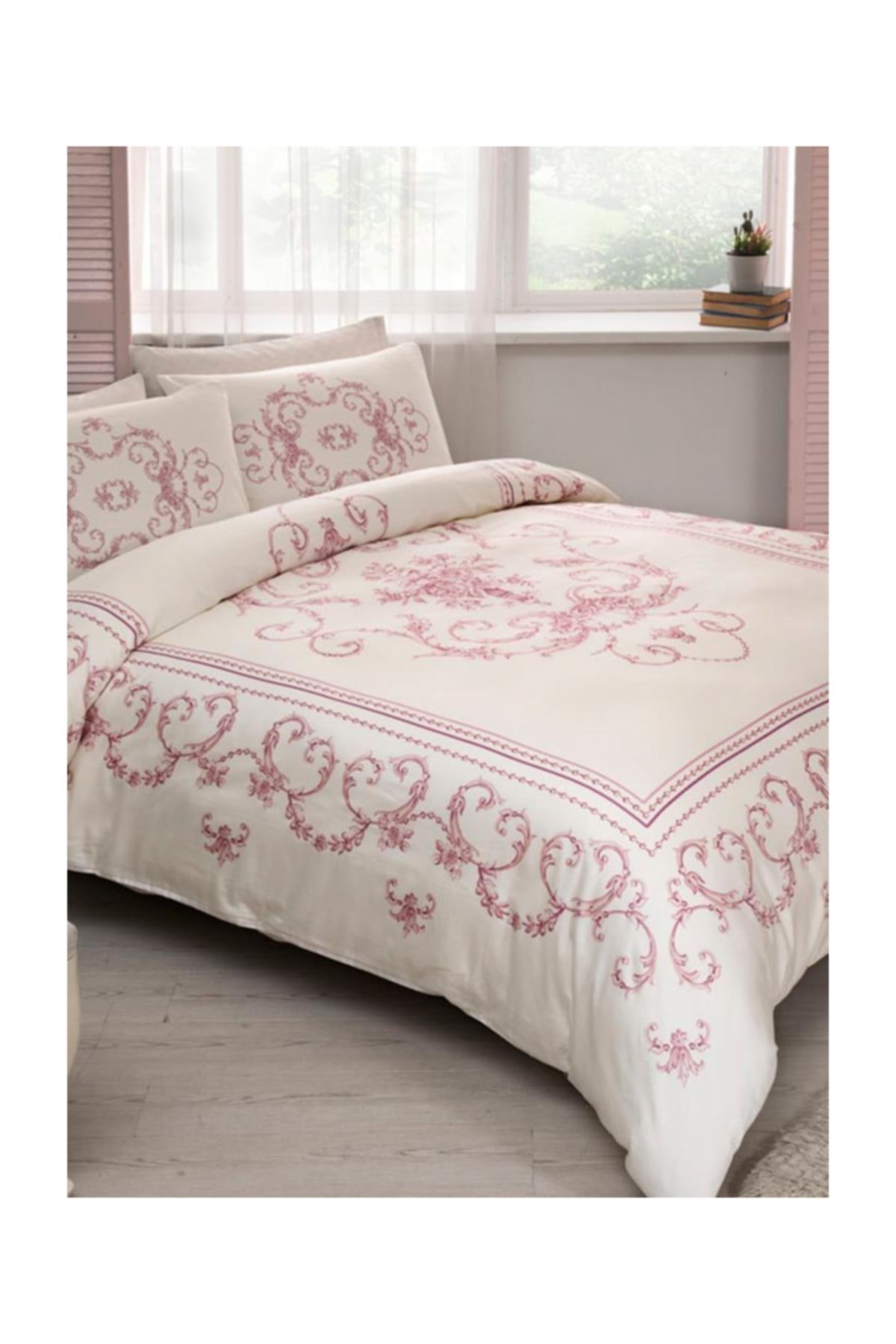 Tac Pamuk Saten Cift Kisilik Nevresim Takimi Dora Pembe Fiyati Yorumlari Trendyol