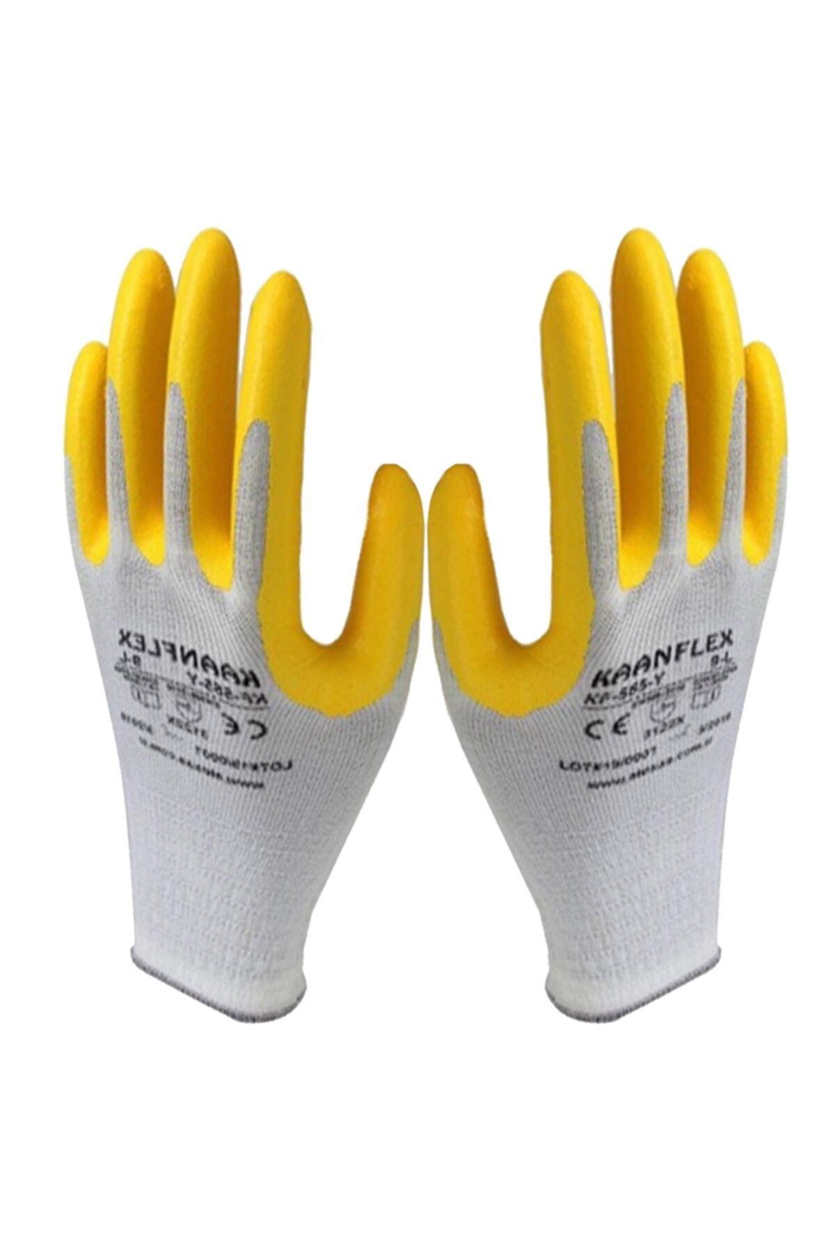 EldenHırdavat Kaan Flex Sarı Nitril Kaplı Işçi Iş Eldiveni Xl/10