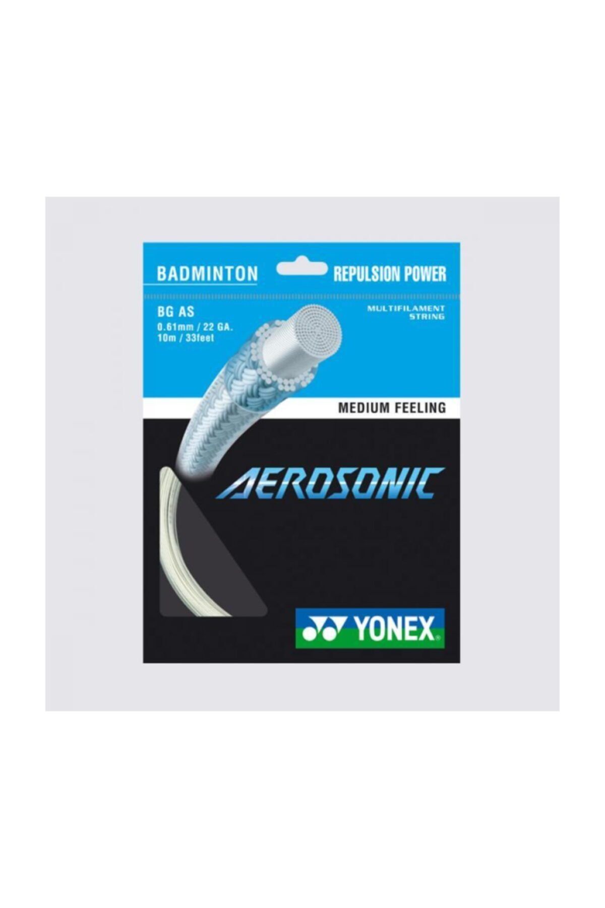 YONEX Bg Aerosonıc Badminton Kordajı Beyaz (10m)