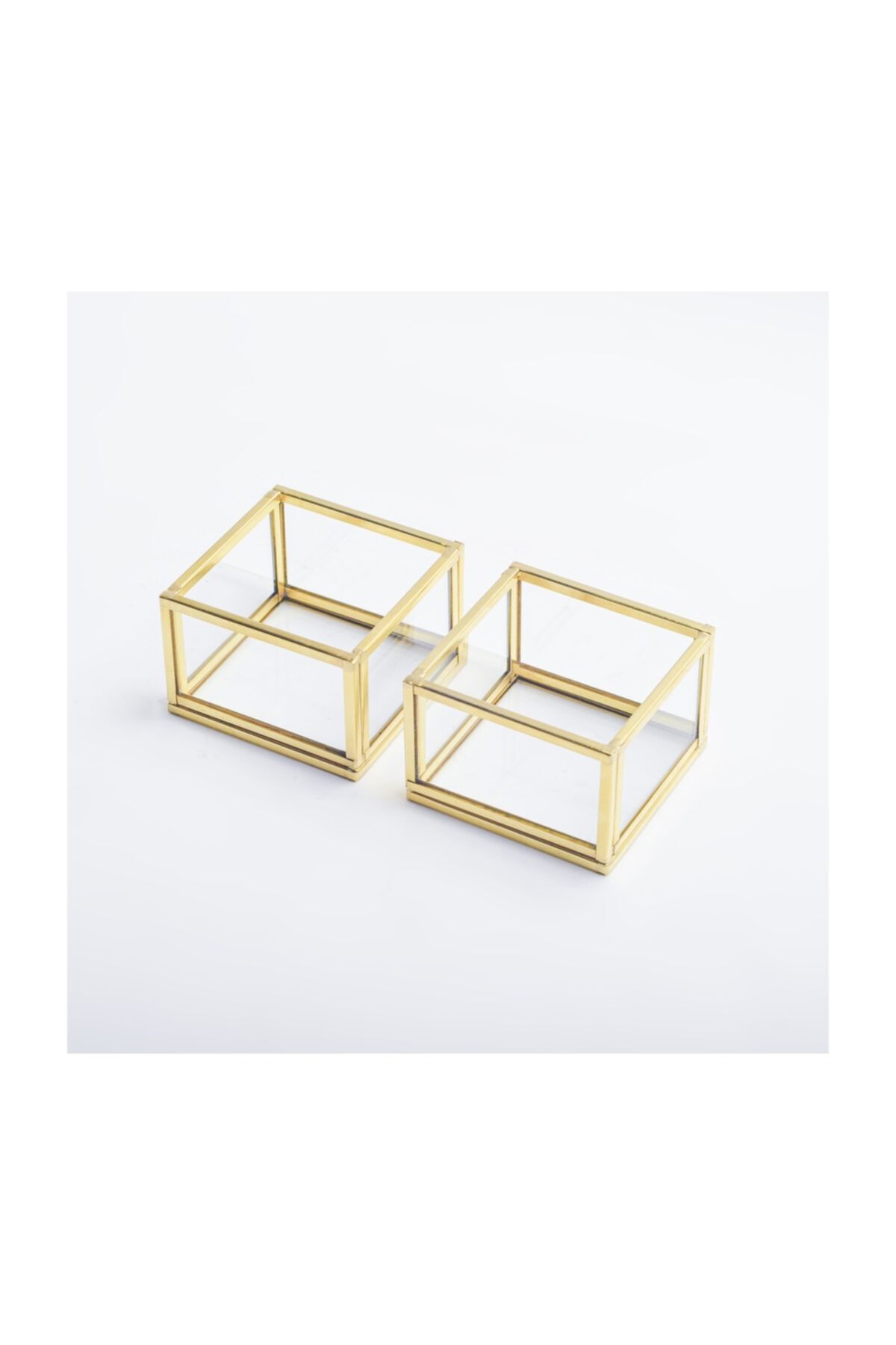 El Crea Designs Gold Pirinç Brass Dekoratif Mumluk Takı Aksesuar Yüzük Kutuları
