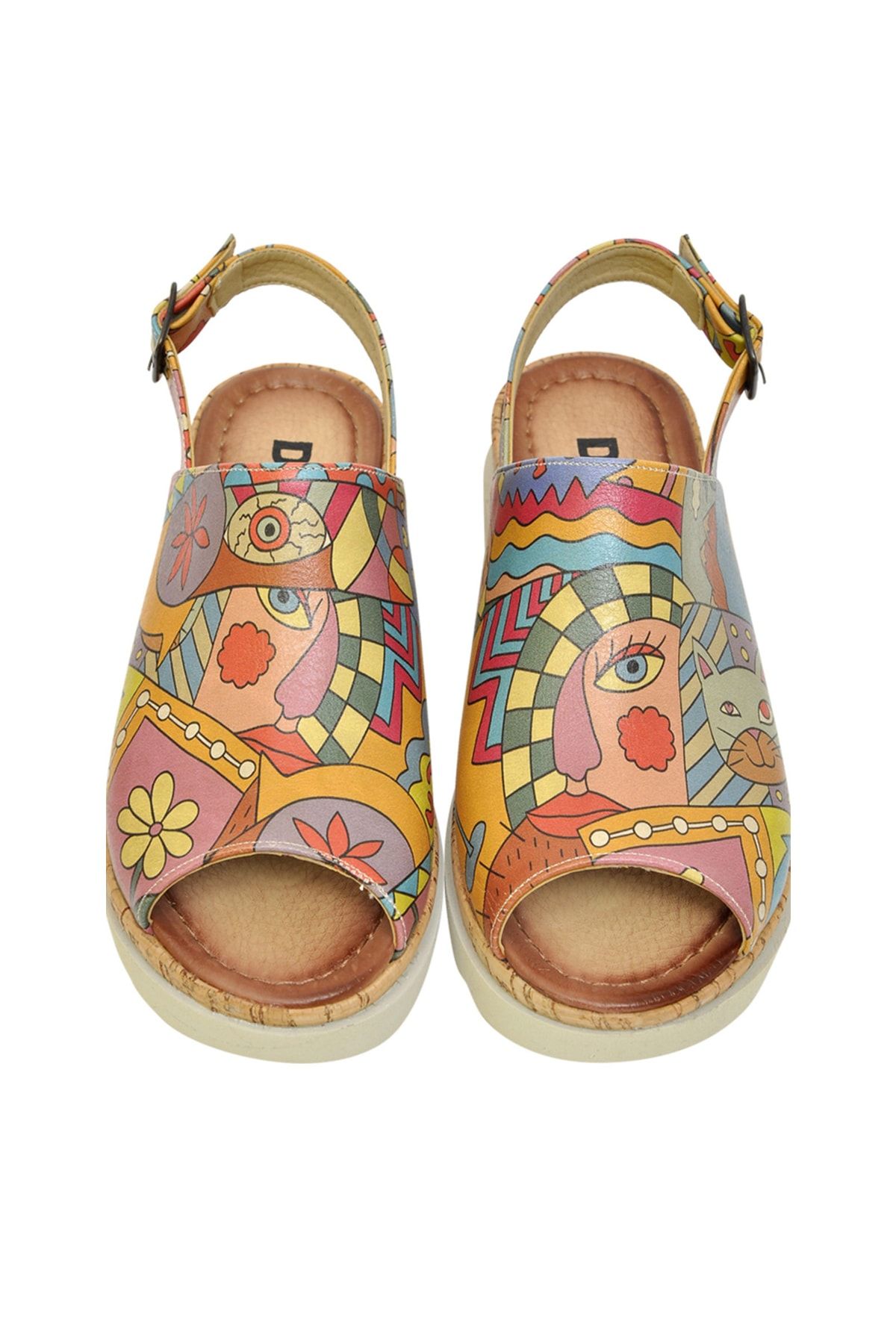 Dogo Artsy / Tasarım Baskılı Vegan / Gigi Kadin Sandalet