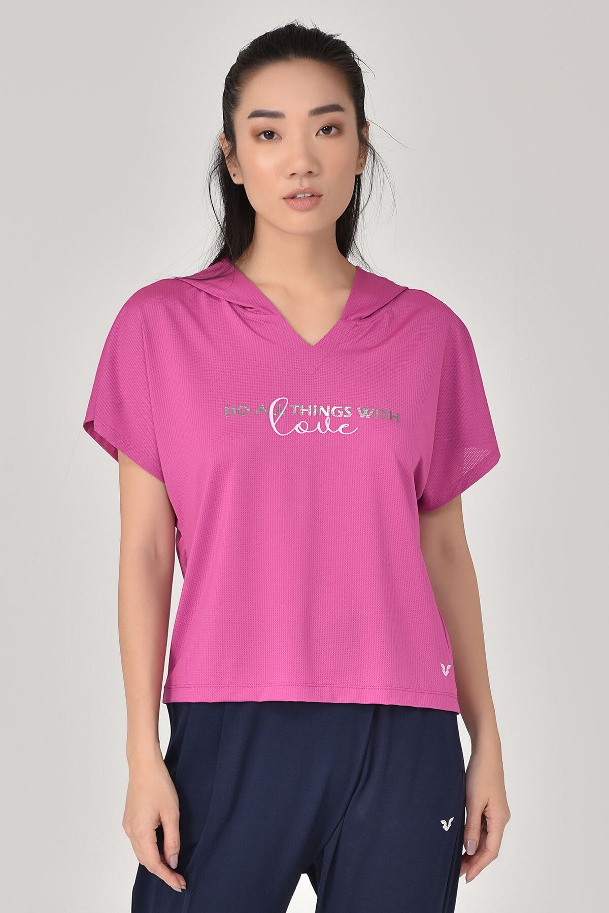 bilcee Pembe Kadın T-Shirt GS-8607