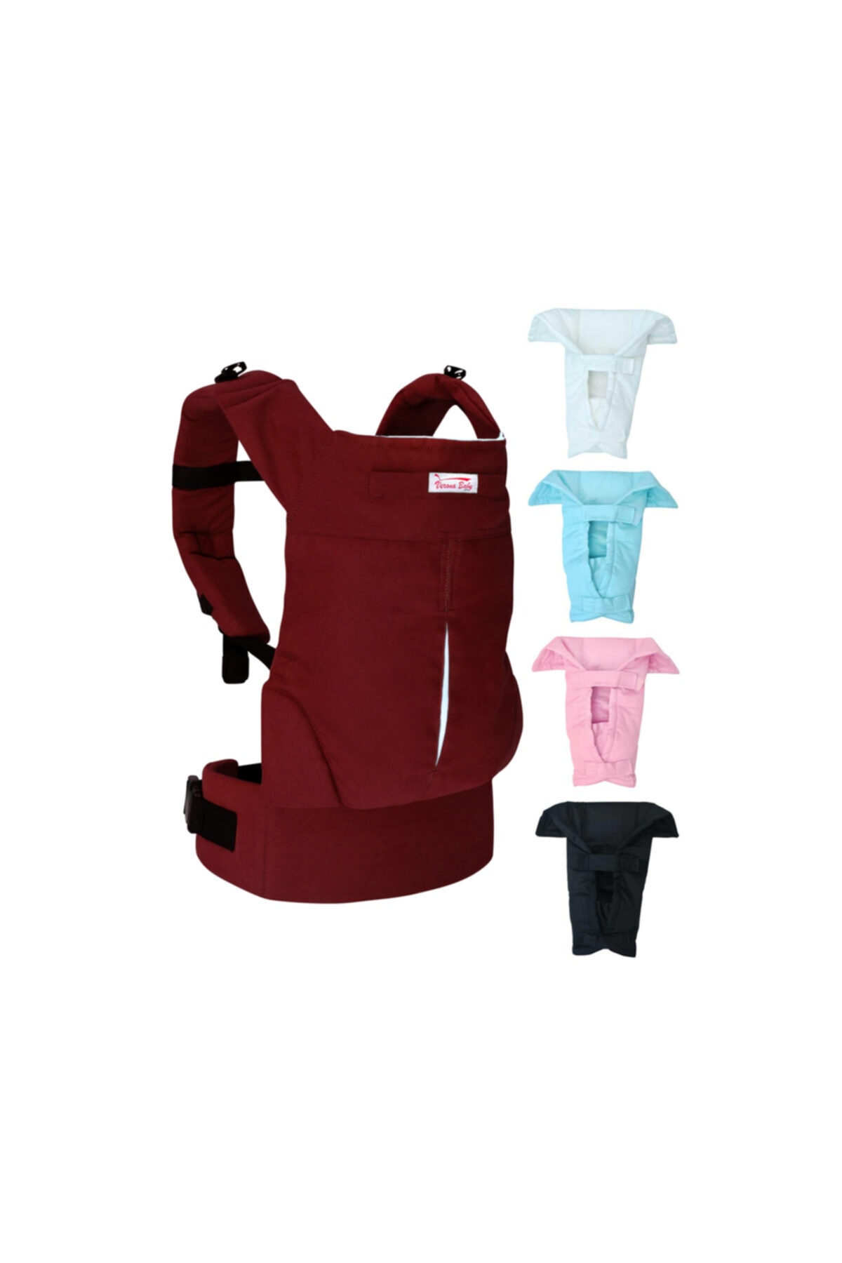 VeronaBaby Bonny Model Ergonomik Kanguru - Bordo Yenidoğan (0-4yaş)
