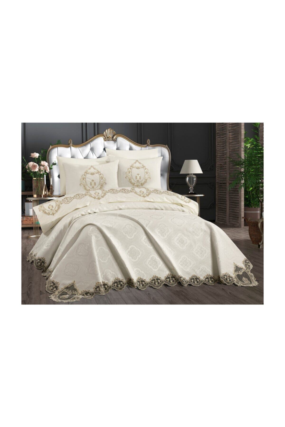 GOLDROOM Damla Pike Takımı Krem (6 Parça)