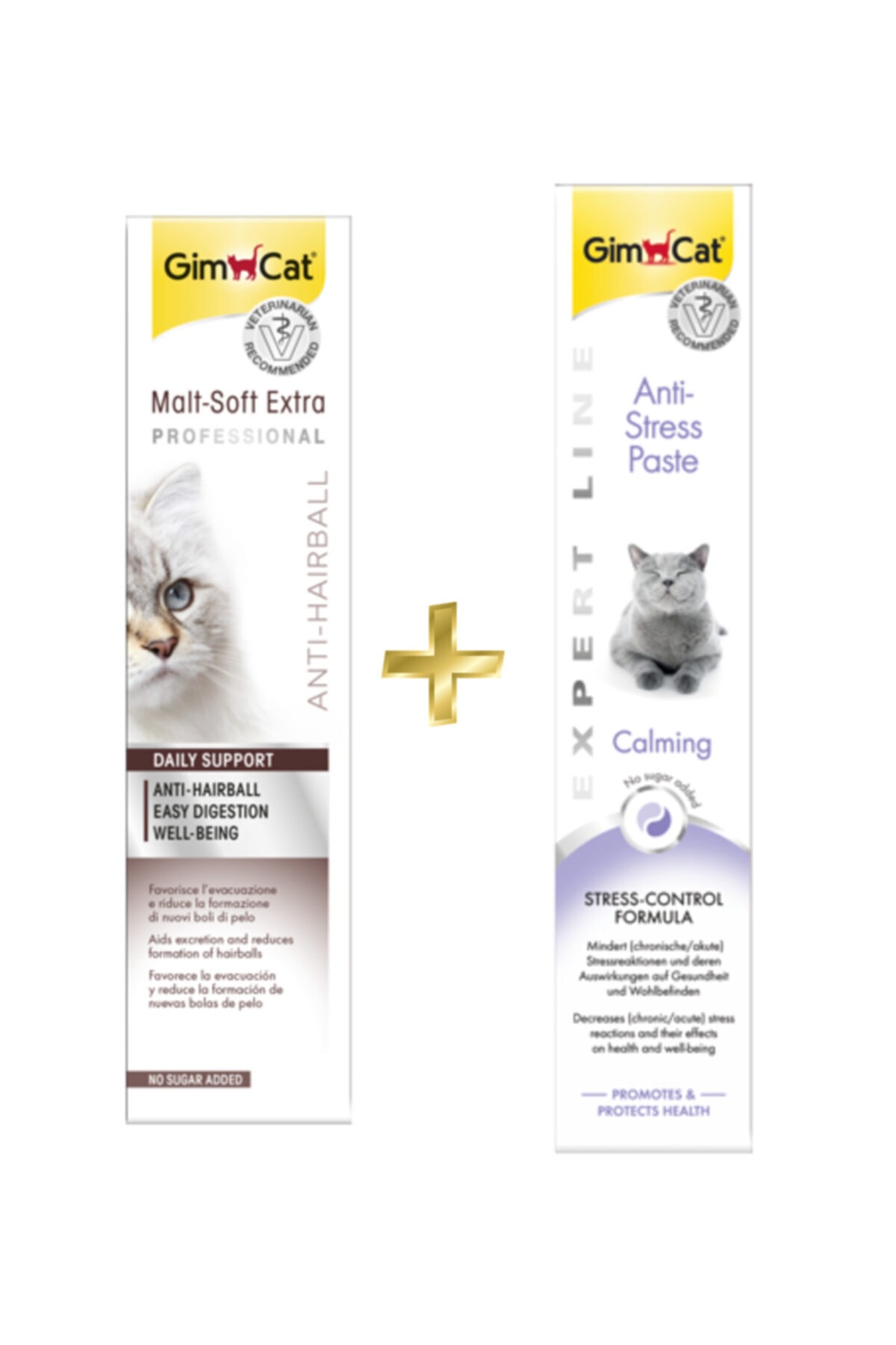 Gimcat Anti-hairball Malt 100gr + Anti-stress Paste 50gr