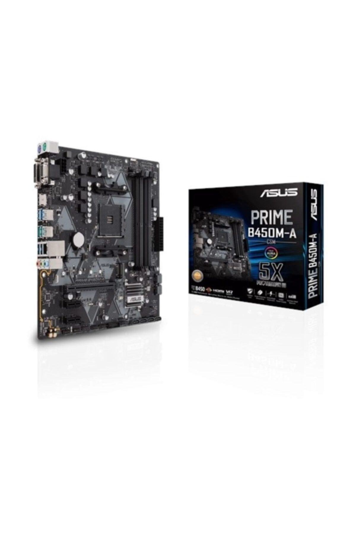 ASUS Am4 B450 Ddr4 Prime B450m-a/csm 6x Sata 1x M2/x4 Hdmı Dvı Amd Ryzen Graphics 4x (pcıe) Matx