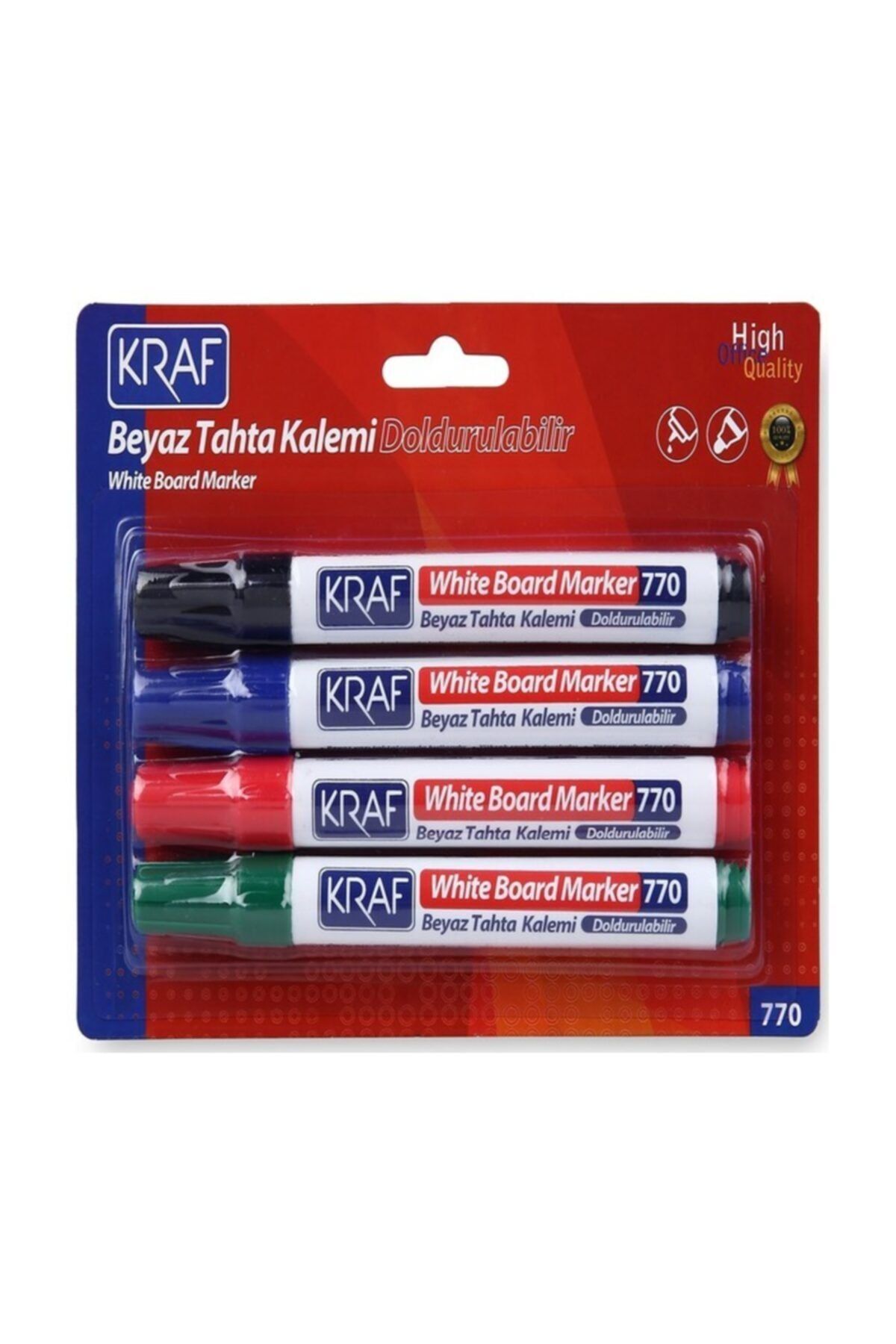 han collection Kraf Beyaz Tahta Kalemi Doldurulabilir 770-4 4lü