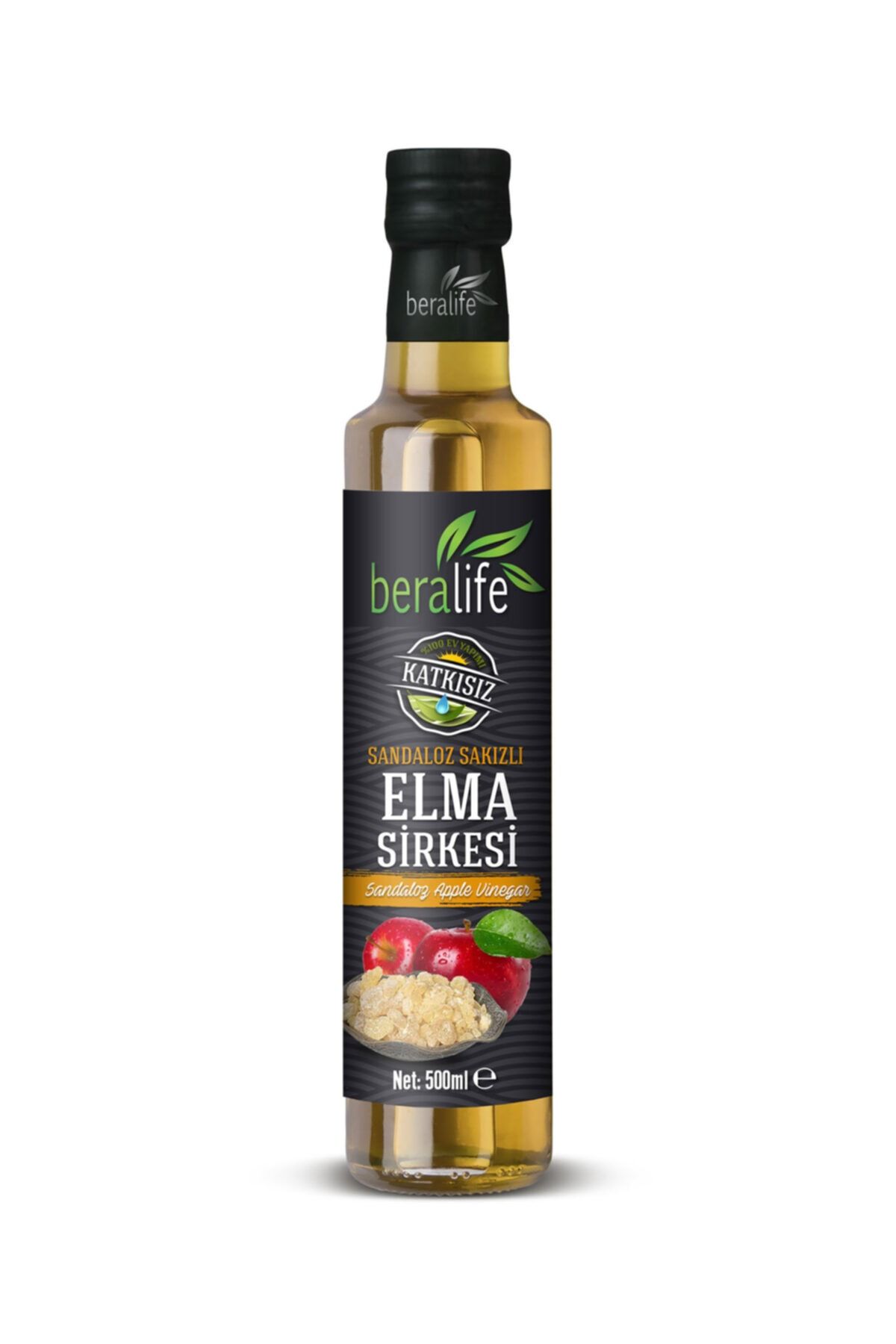 BERALİFE 500 Ml Sandaloz Sakızlı Elma Sirkesi