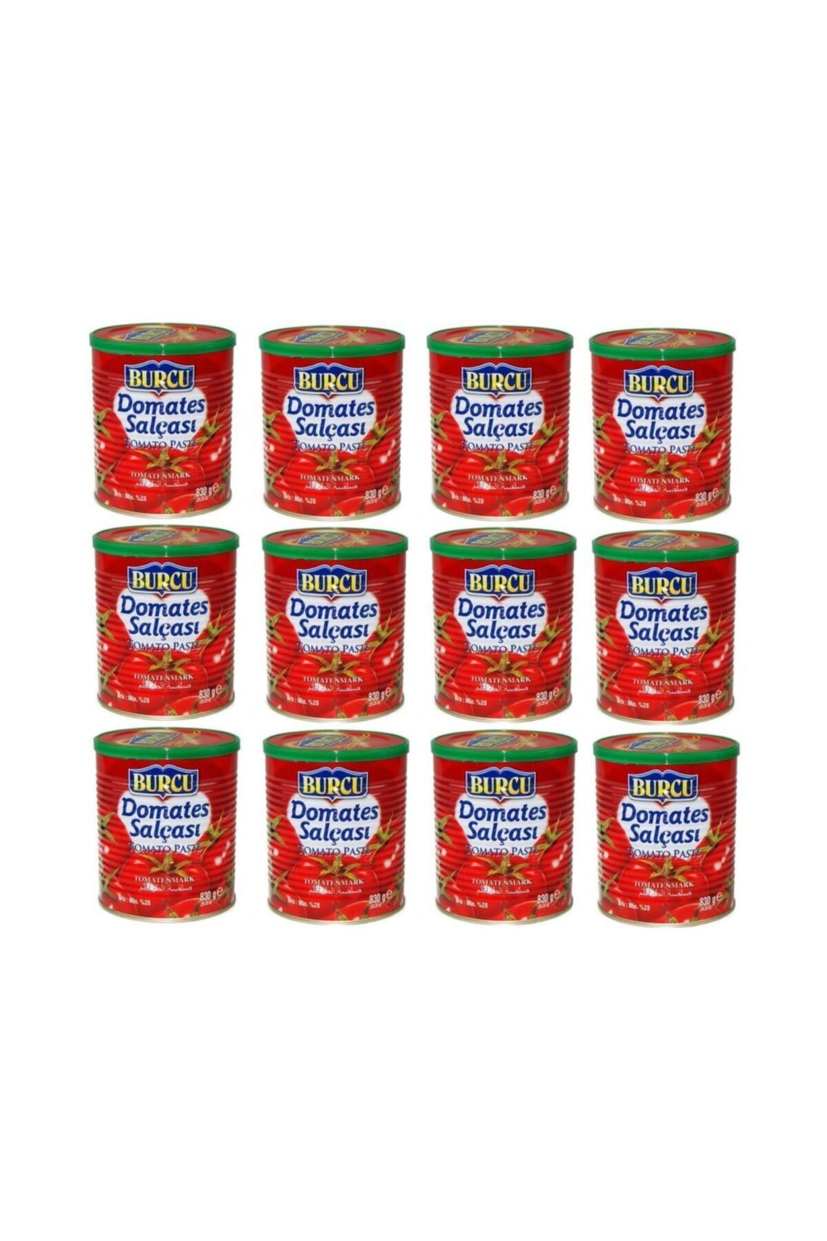 BURCU Domates Salçası Teneke 12 Adet X 830 gr