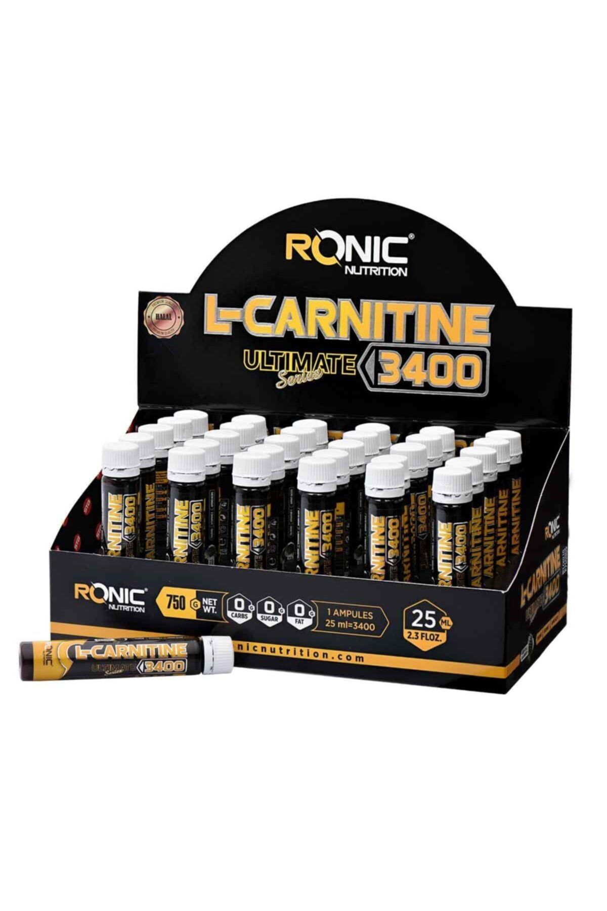RONIC Nutrition L-Carnitine Ultimate Series 3400 Mg 30 Ampul Yağ Yakıcı +3 Adet Hediyeli