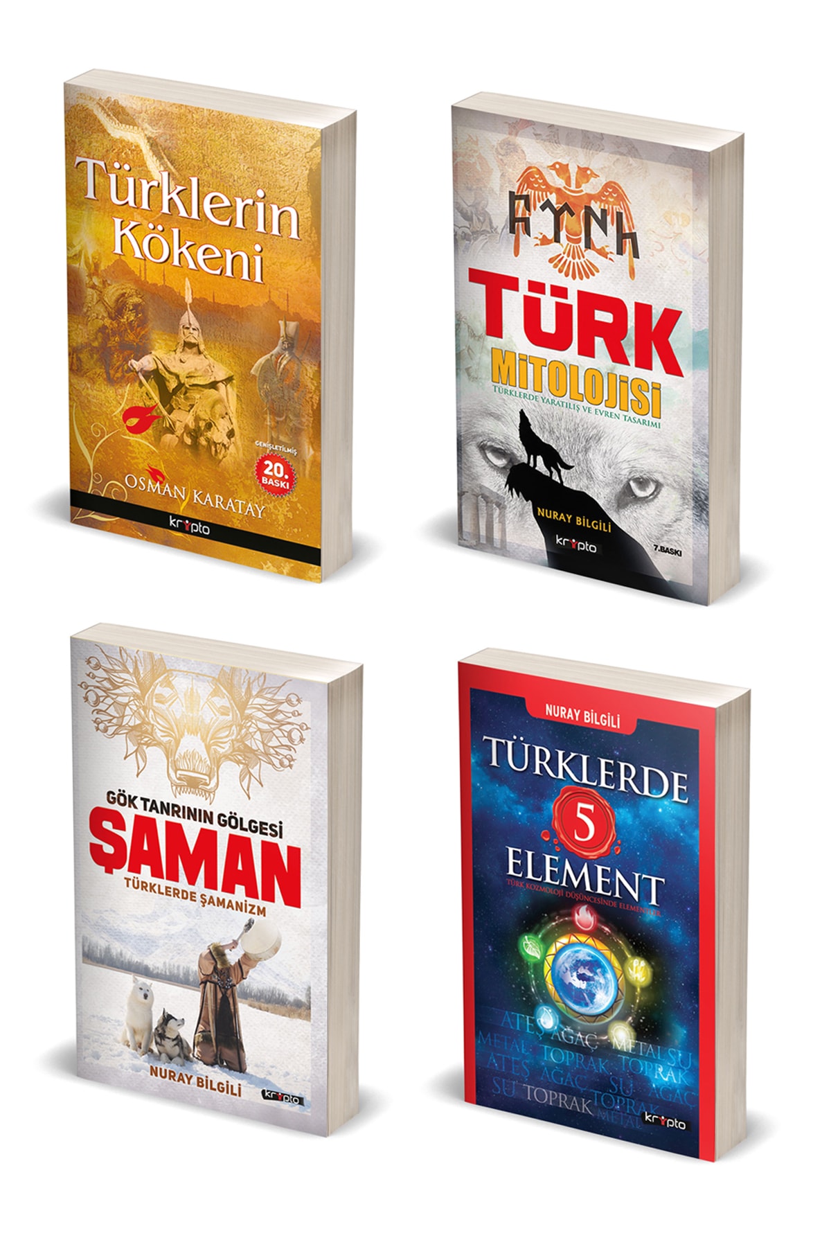 Kripto Basım Yayın Türk Mitolojisi Kitap Seti / 4 Kitap / Nuray Bilgili, Osman Karatay