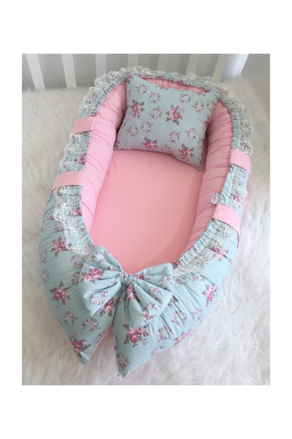modastra Baby Nest Çiçekli ve Pembe Kombin Babynest