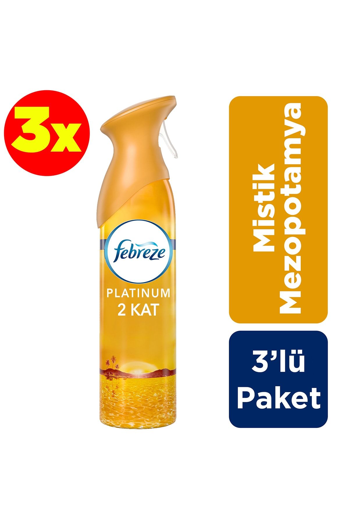 Febreze Platinum Hava Ferahlatıcı Sprey Oda Kokusu Mistik Mezopotamya 300 ml 3'lü Paket