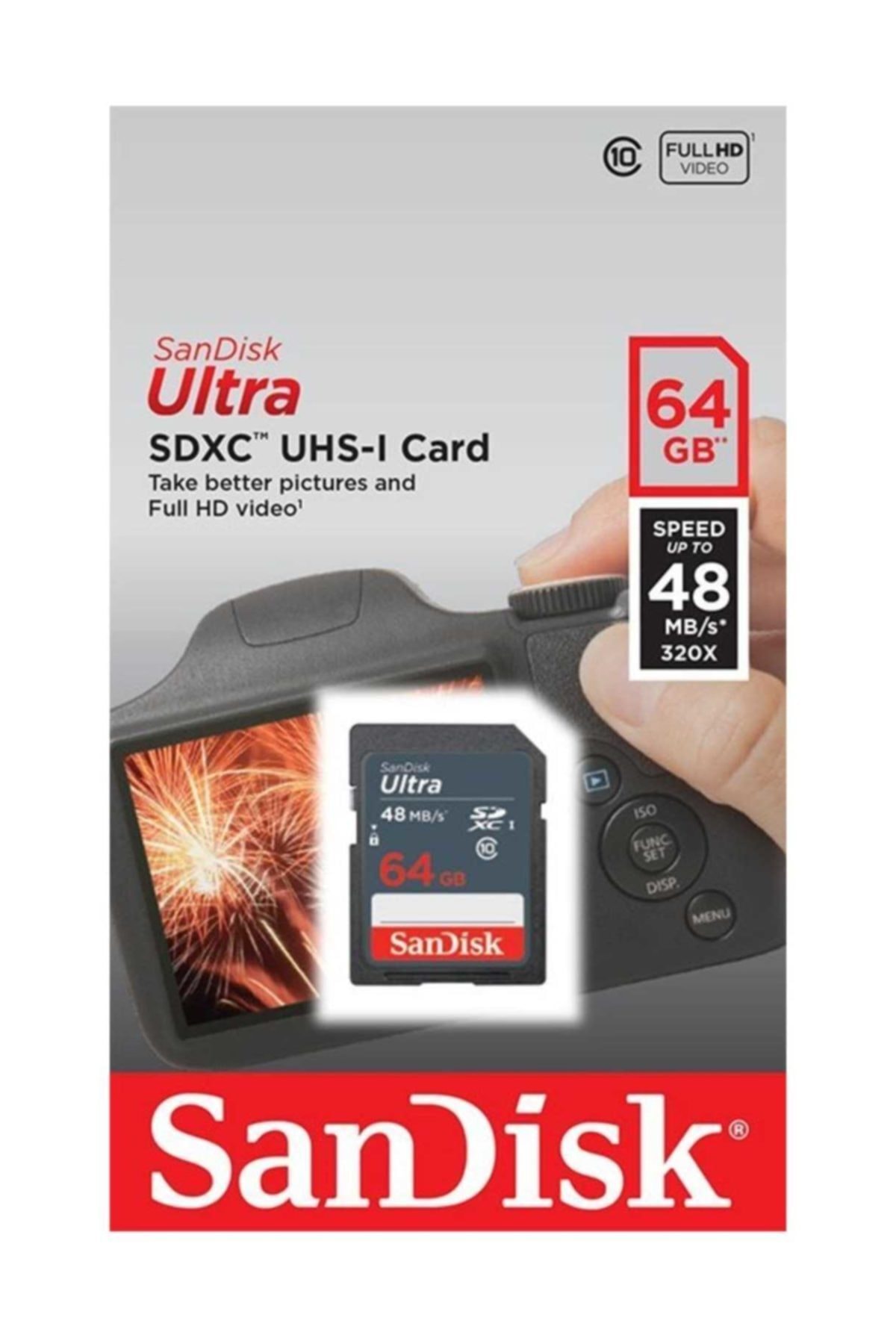 SanDisk 64 Gb Ultra Sdxc C10 48Mb/S Hafıza Kartı Sdsdunb-064G-Gn3In