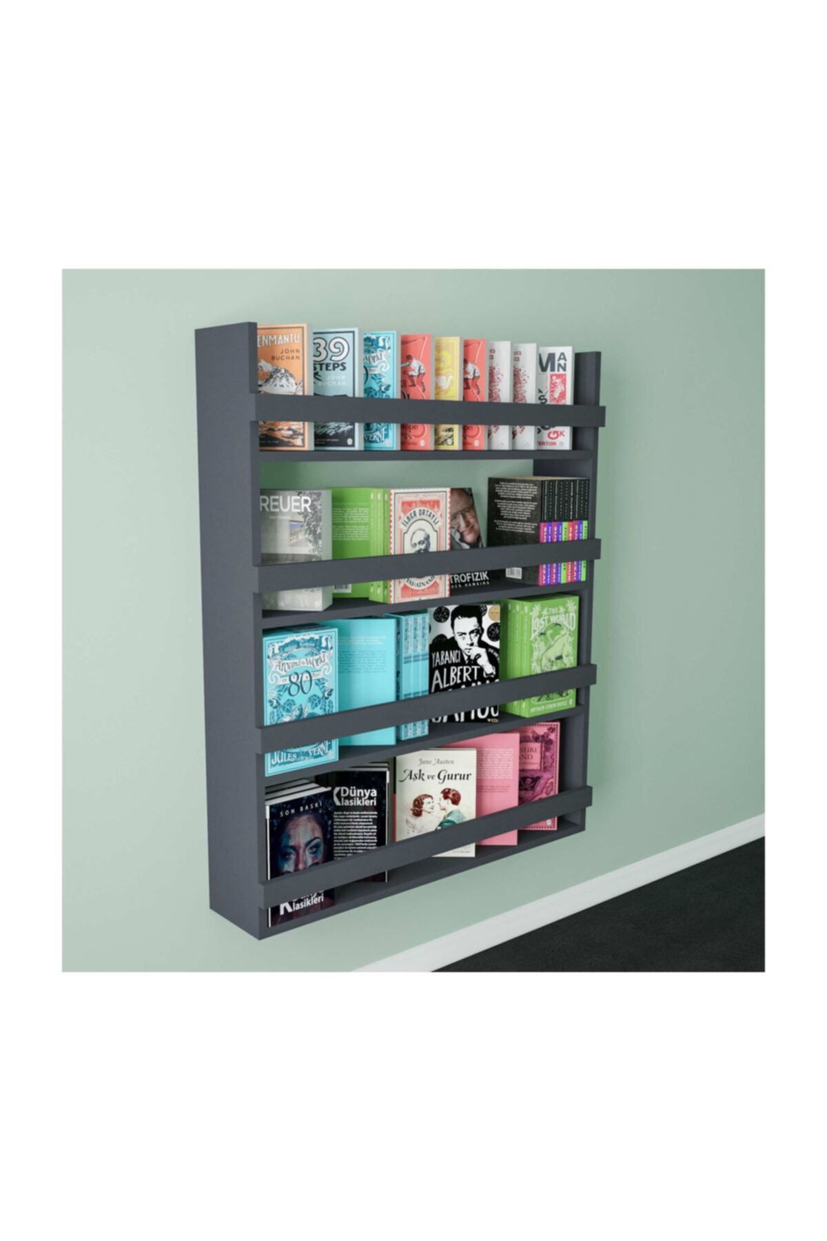 Myniture Montessori 4 Raflı Kitaplık-dark (antrasit) - K 1024 Plus
