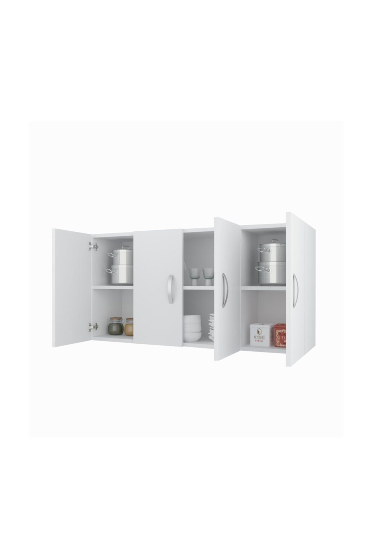 Kenzlife banyo dolabı ruslana byz 060*120*22 hazır mutfak ofis dolabı kitaplık kapaklı raflı