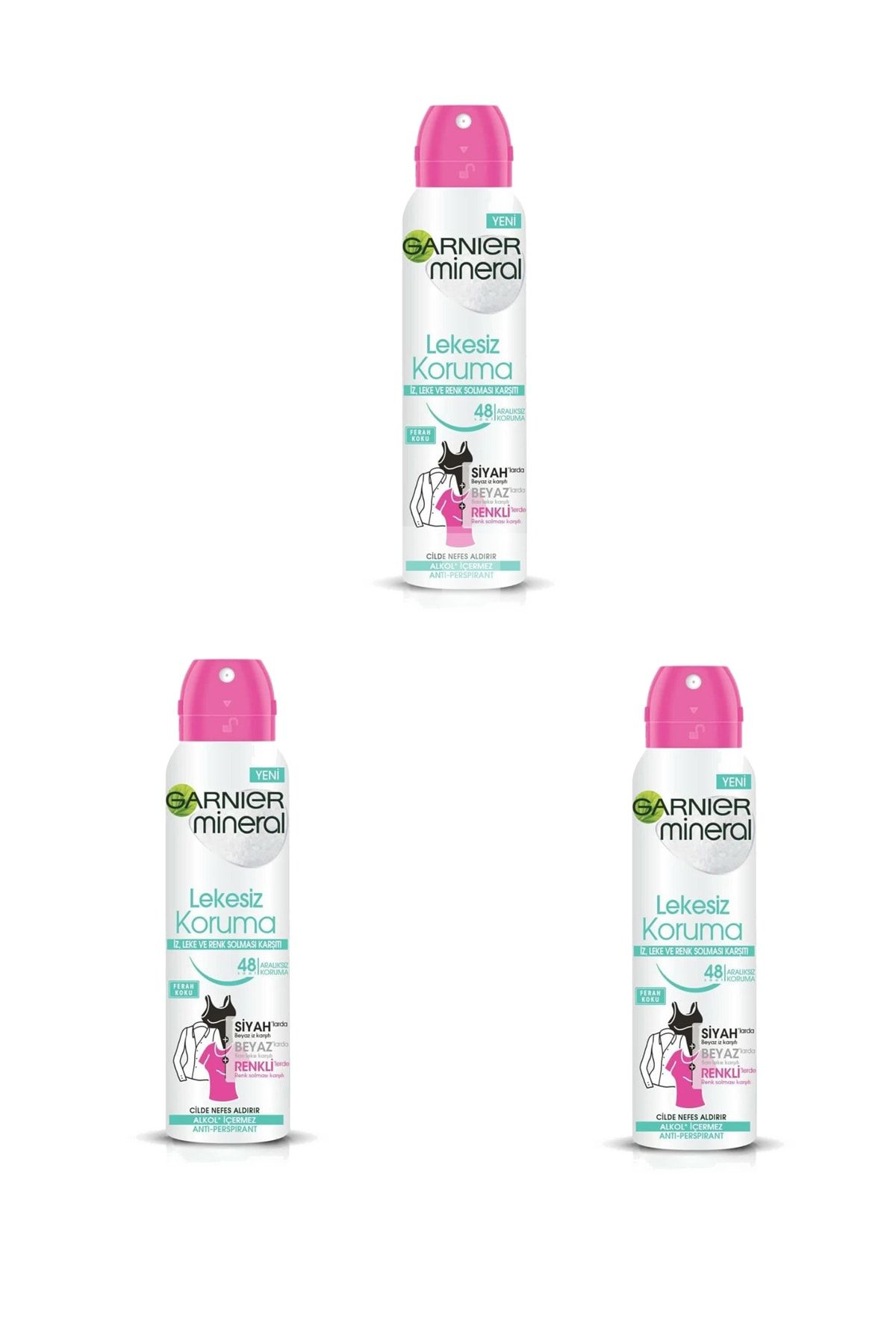 Garnier 3 Lü Set Anti - Perspirant Sprey Deodorant - Lekesiz Koruma 150 ml