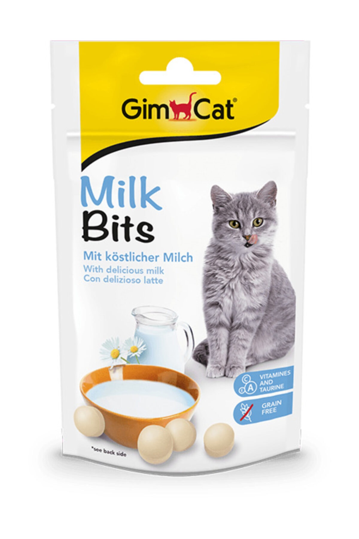 Gimcat 6 Paket Milk Bits Sütlü Taurinli Tahılsız Kedi Ödül Tableti (1 Paket 40gr)