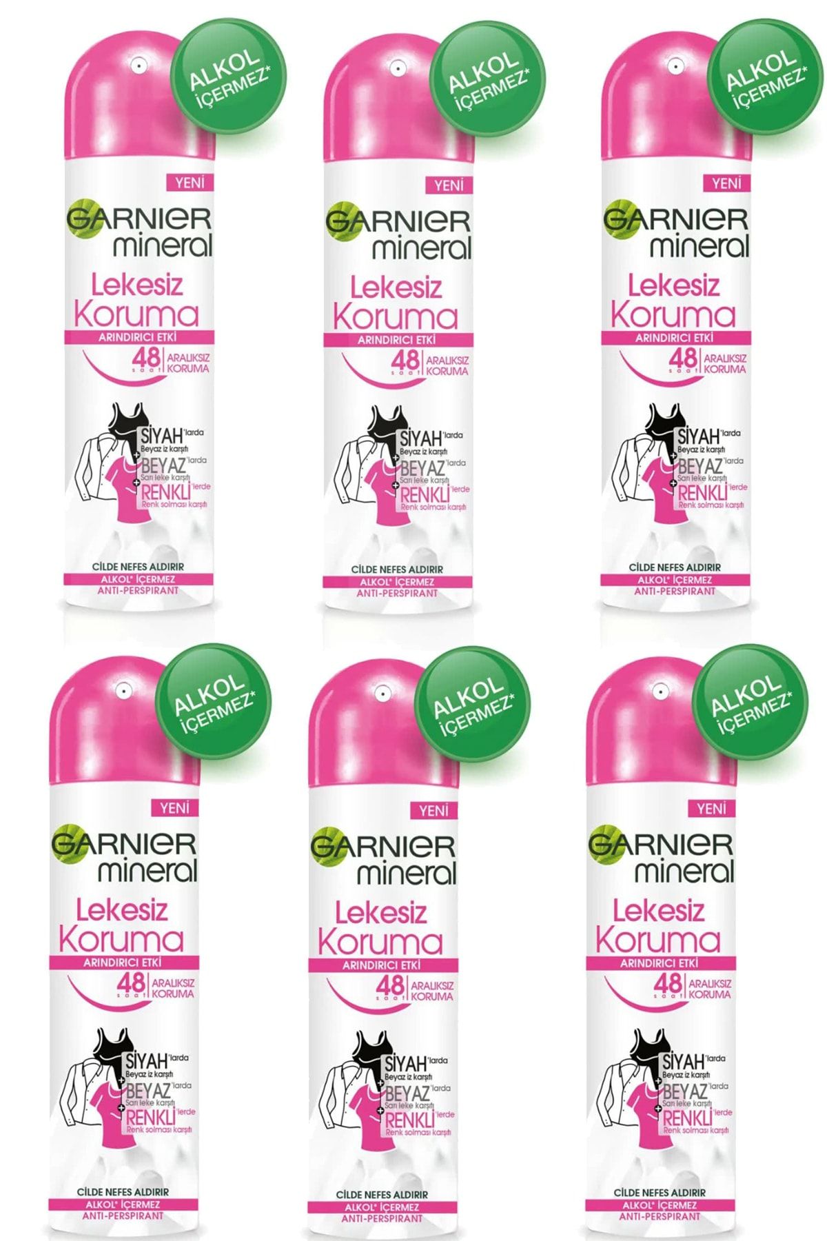 Garnier 6 Lı Set Anti - Perspirant Sprey Deodorant - Lekesiz Koruma 150 ml 3600541928855