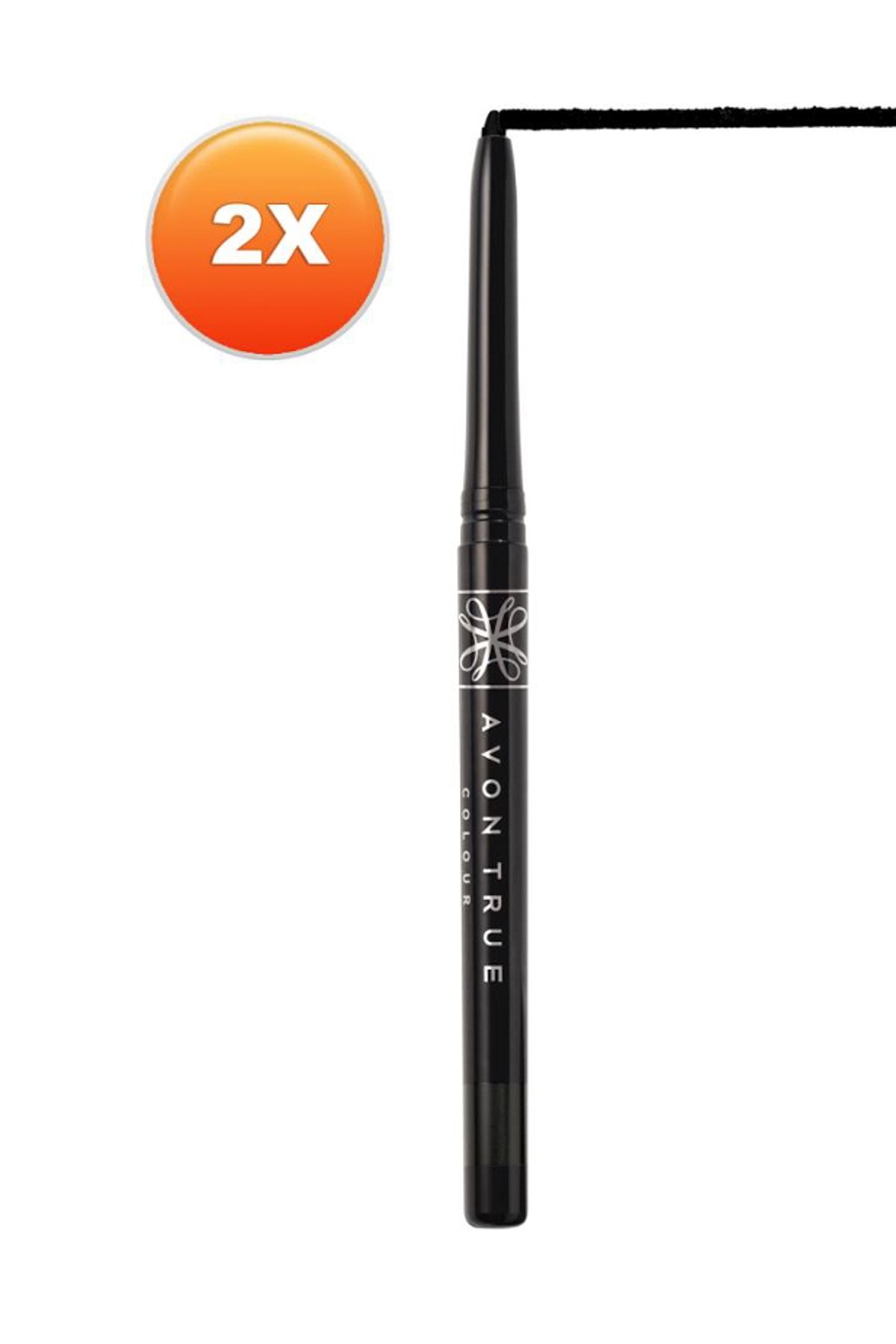 AVON Glimmerstick Asansörlü Göz Kalemi Blackest Black - 2'li Paket