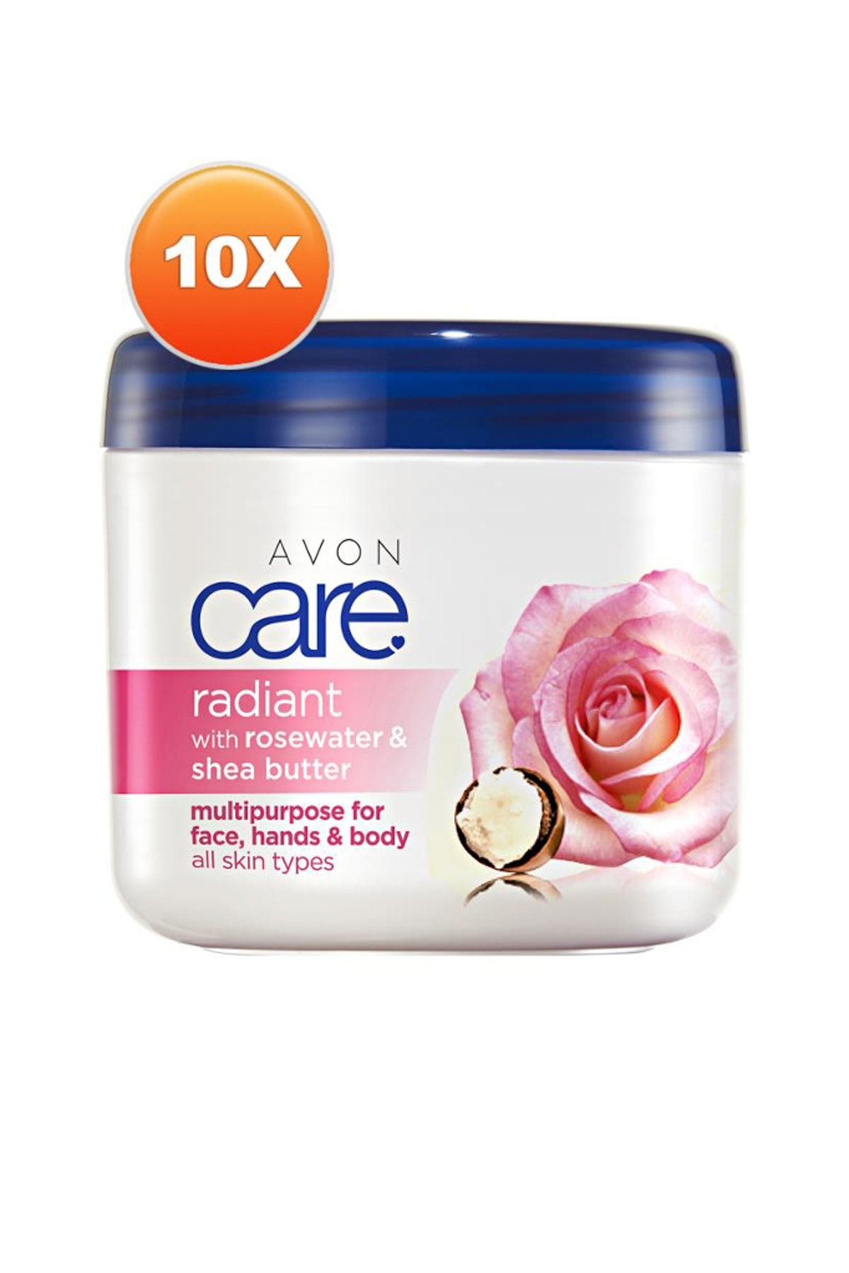 AVON Care Gül ve Shea Özlü El, Yüz, Vücut Kremi 400 ml Onlu Set