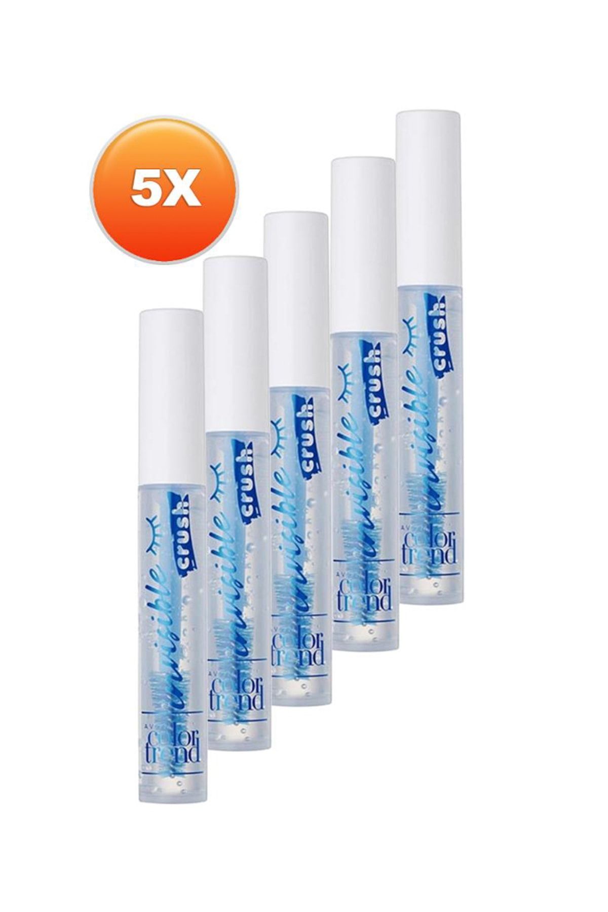 AVON Color Trend Invisible Crush Kaş ve Kirpik Maskarası 8 ml Beşli Set