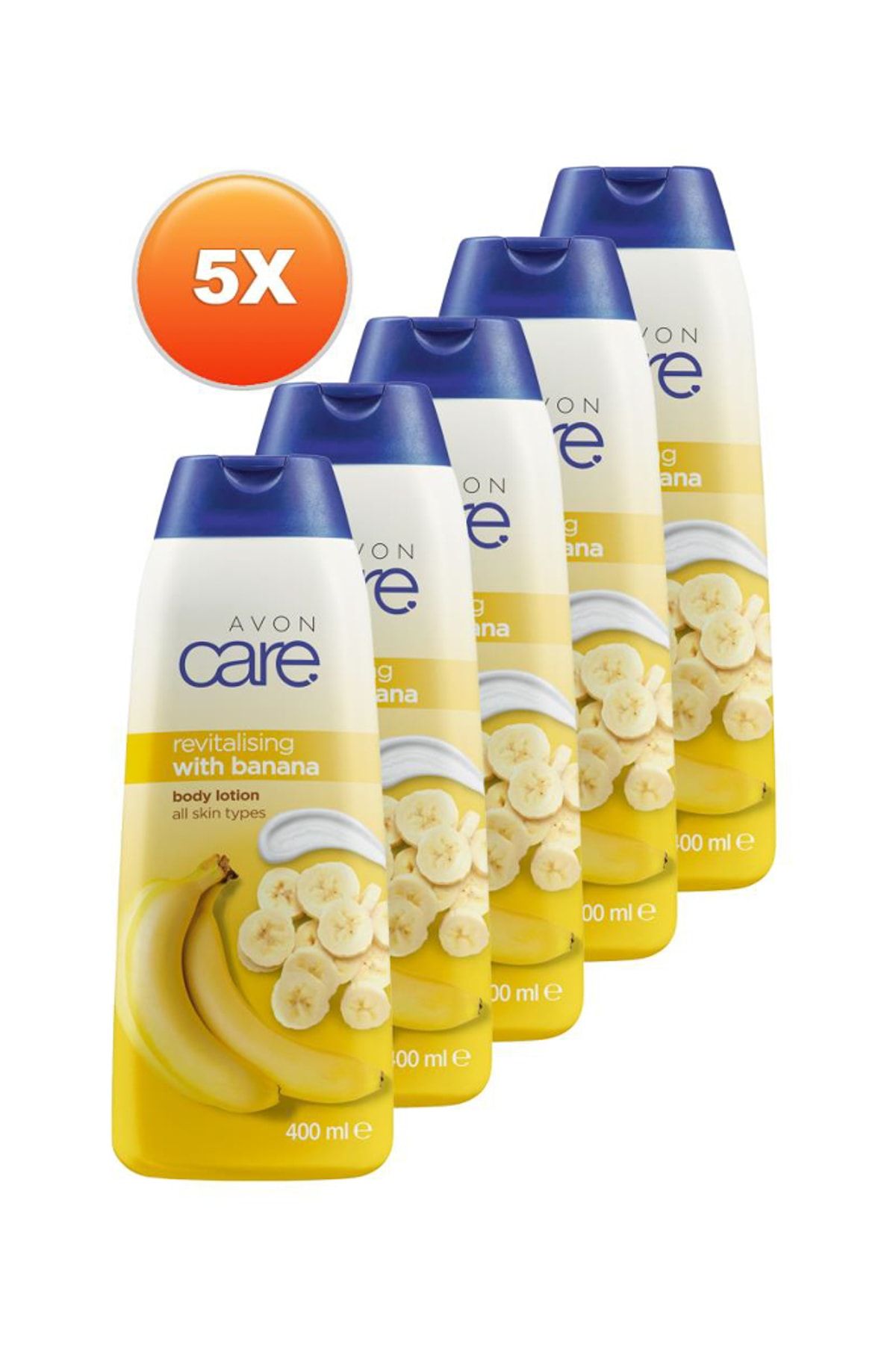AVON Care Revitalising Muz Özlü Vücut Losyonu 400 ml Beşli Set