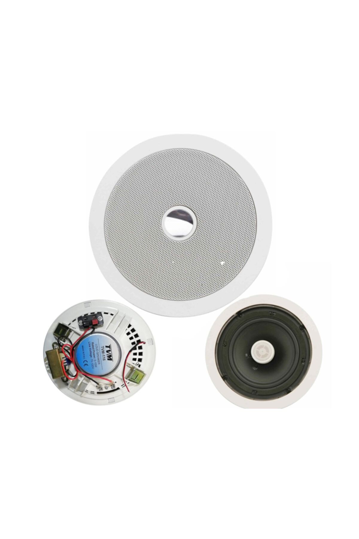 1001 Kitap Alçıpan Tavan Hoparlör Ledli 16cm 100w Trafolu Bots Tvm-116
