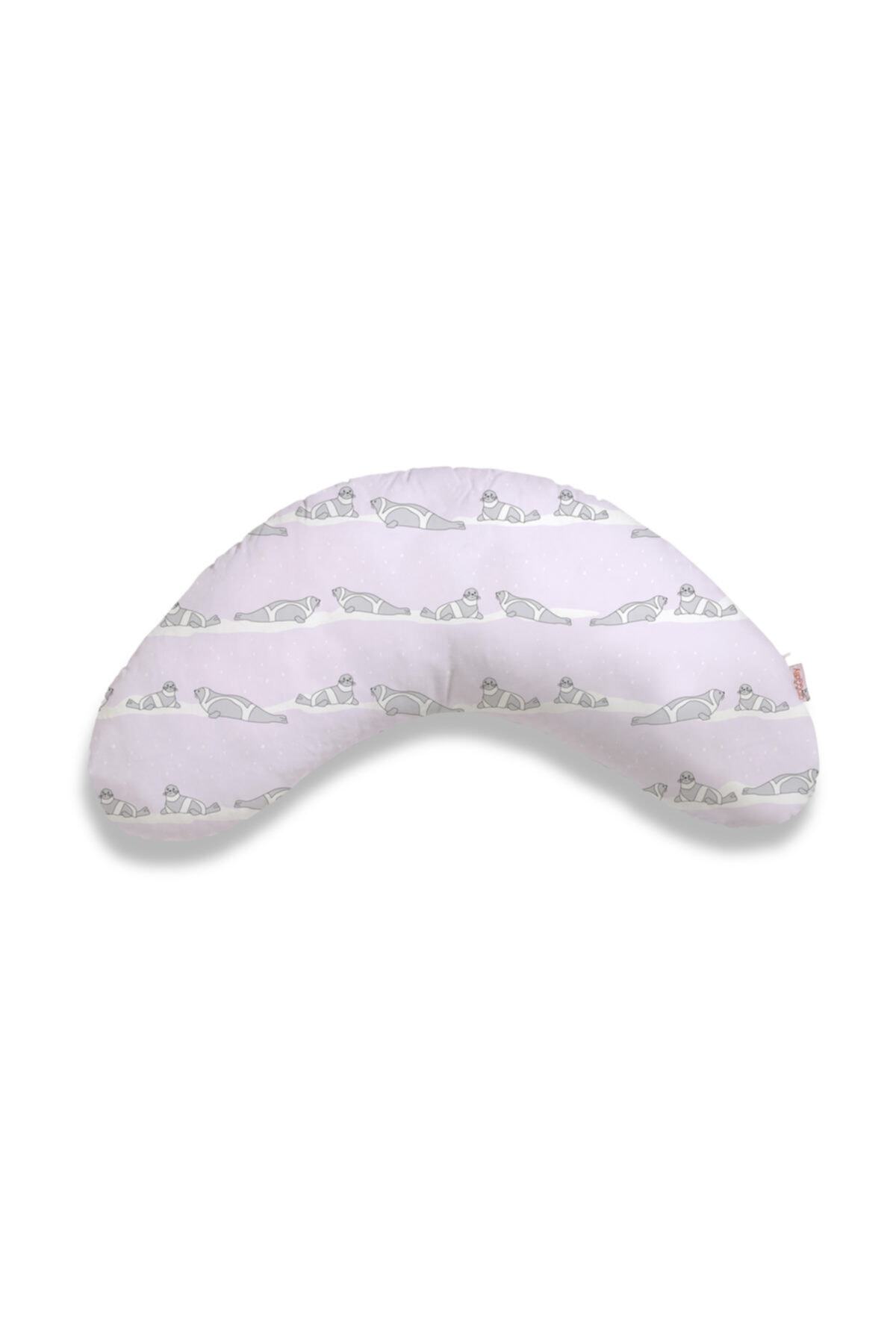 Crocodily Bebek Ribbon Seal Lilac Emzirme Yastığı