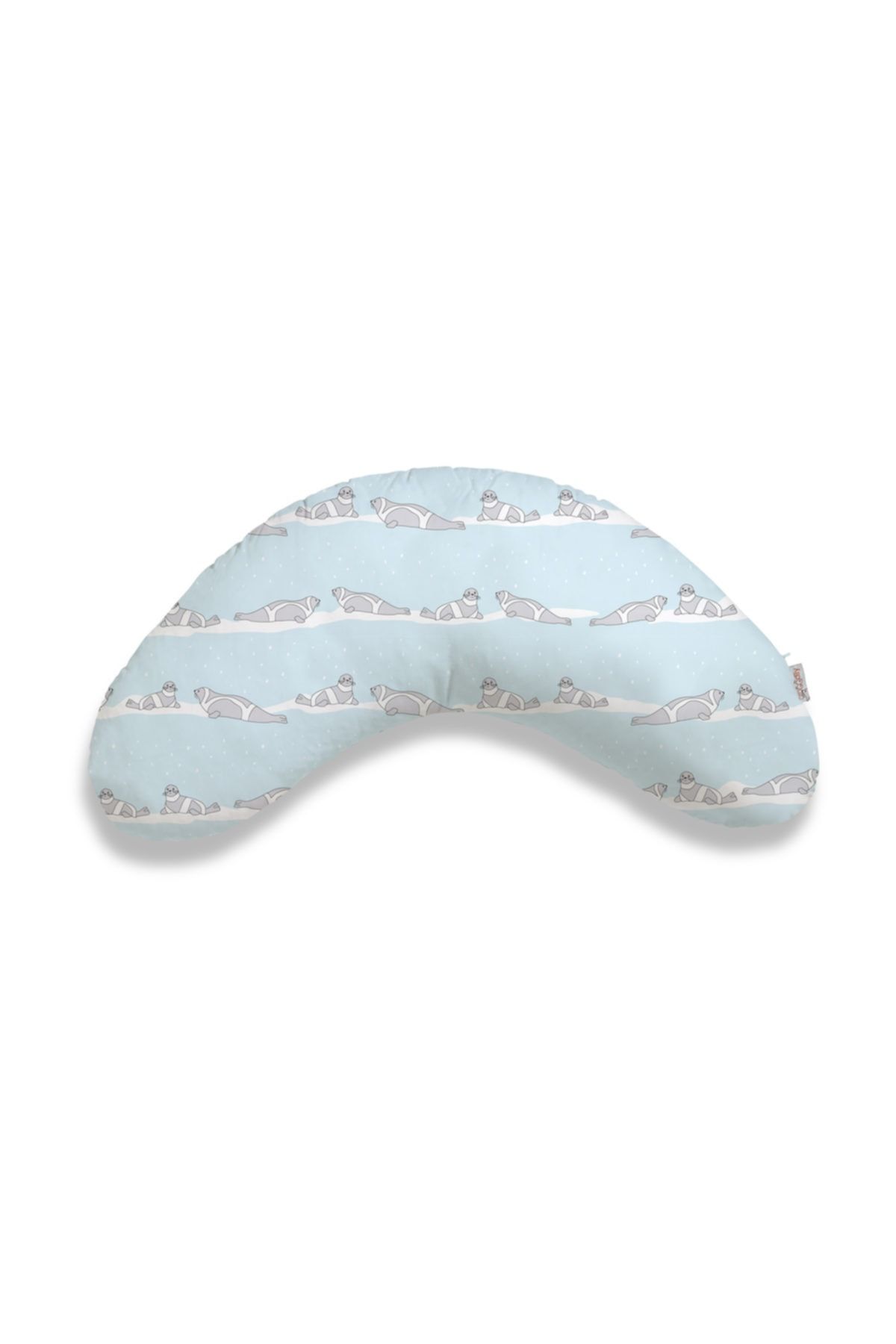 Crocodily Bebek Ribbon Seal Blue Emzirme Yastığı
