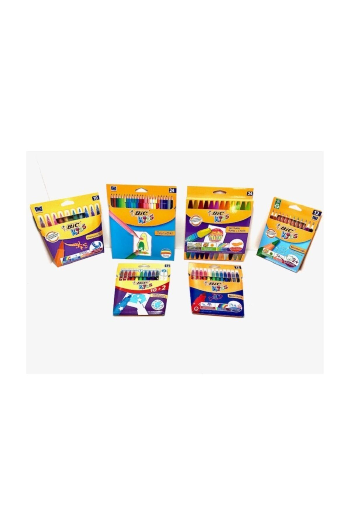 Bic Ultra Set 24'lü Kuru Boya -Pastel 24'lü - Keçeli 12'li - Keçeli 12'li - Fırça Uçlu 12'li