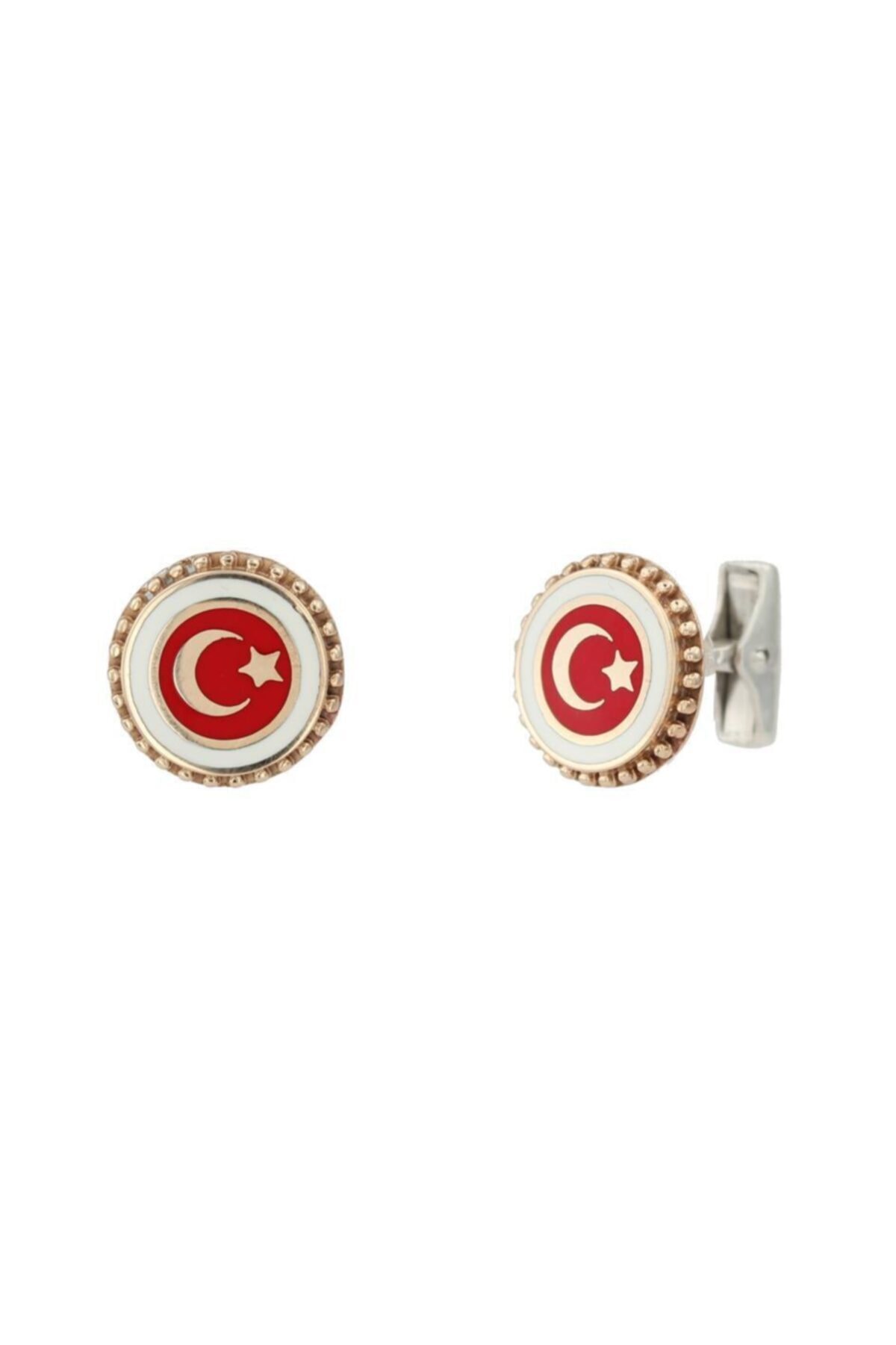 In Love Gümüş Ay Yıldız Kol Düğmesi