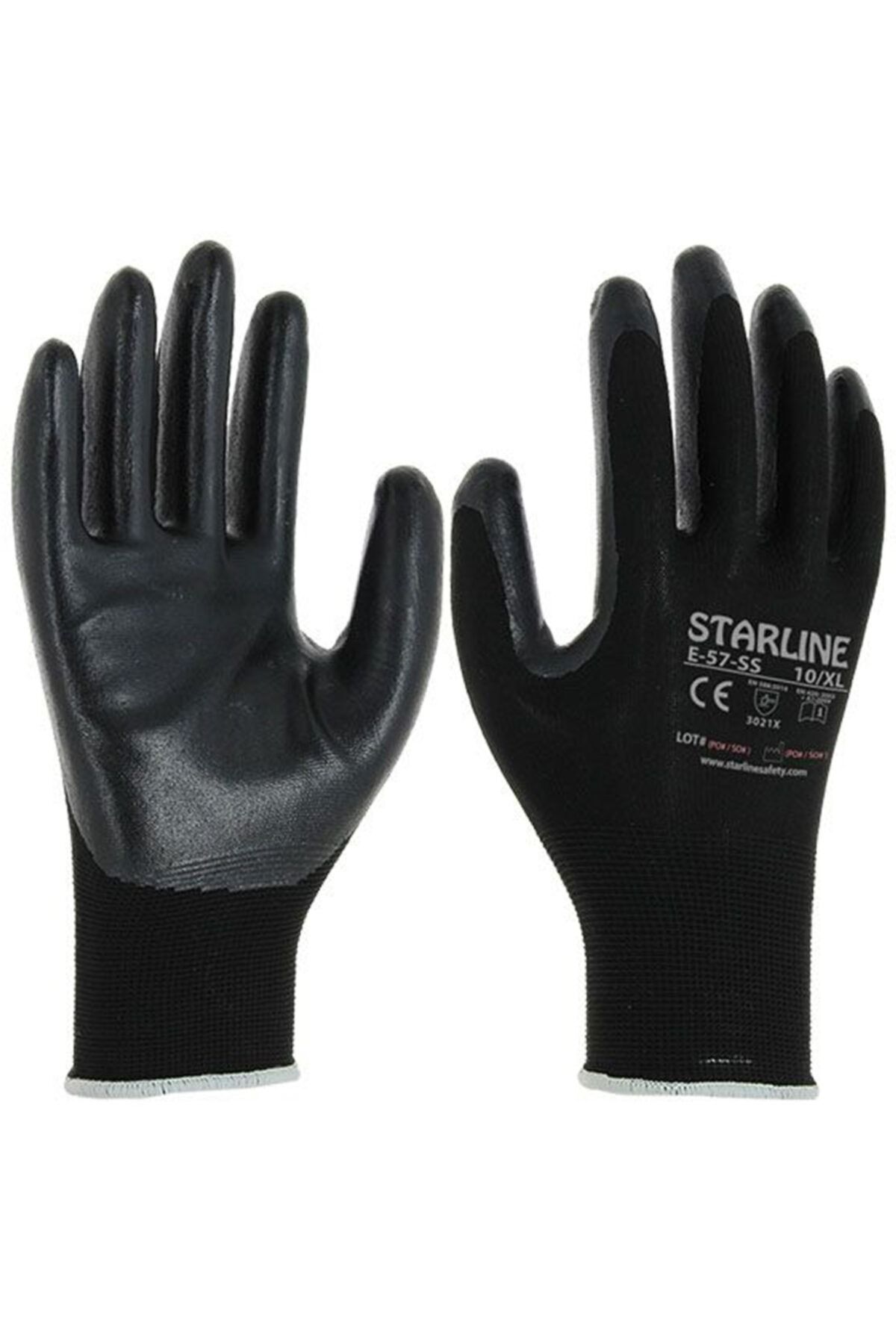 Starline E-57-ss Köpük Kaplama Nitril İş Eldiveni Xl/10