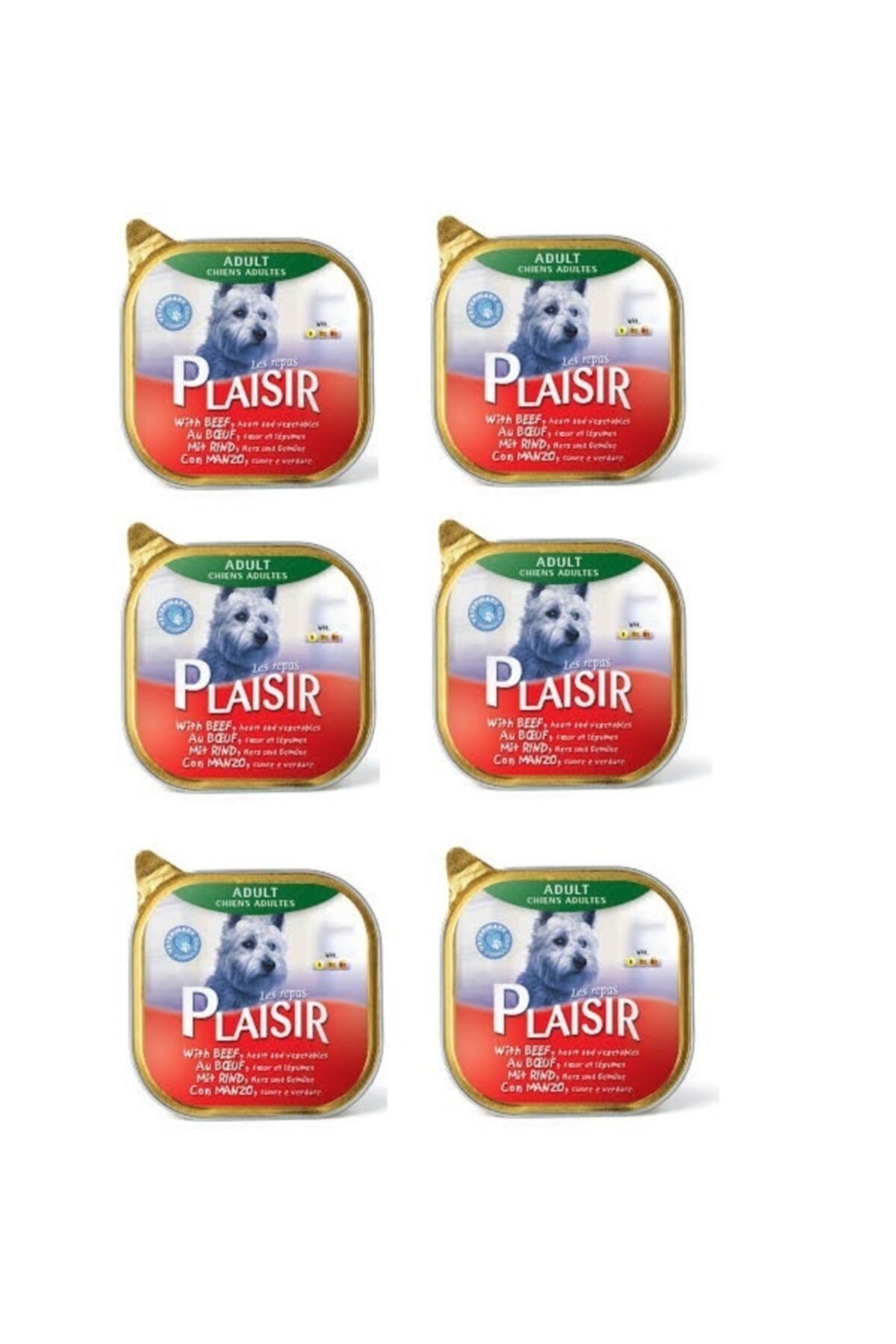 Plaisir Beef Biftek Etli Parçalı Ve Soslu Köpek Konservesi 150 gr - 6 Adet