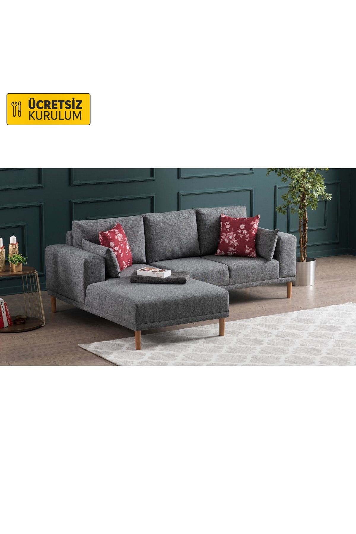 vivense franz kose koltuk gri sol kose fiyati yorumlari trendyol