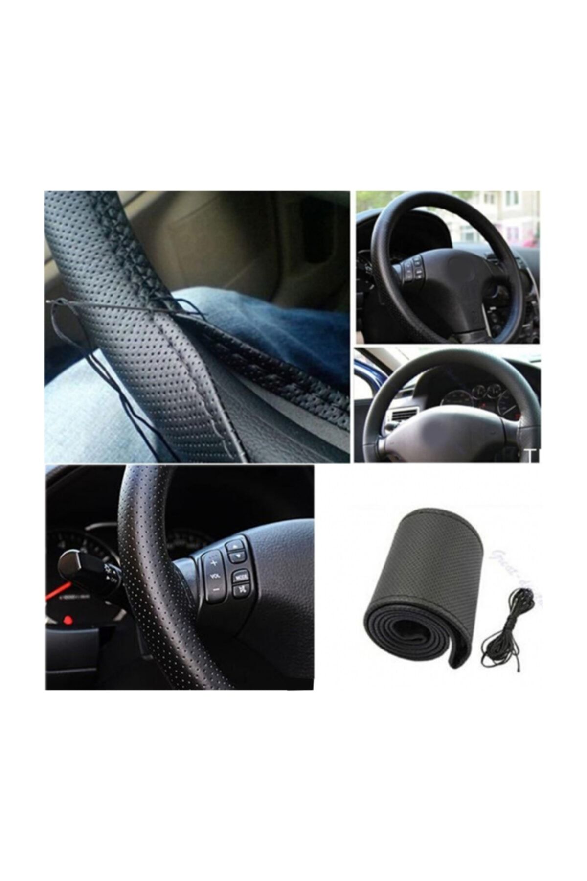 Otobestto Hyundai Accent Era Dikme Deri Direksiyon Kılıfı Kokusuz 1. Kalite