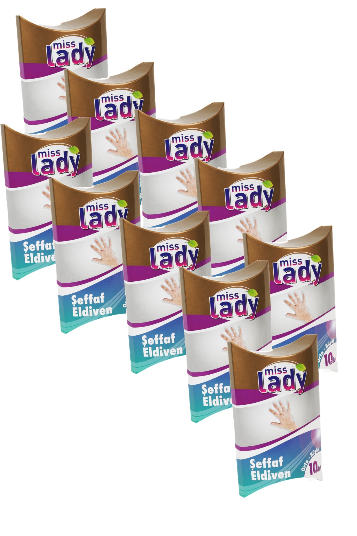 Miss Lady 10x10'lu Şeffaf Eldiven