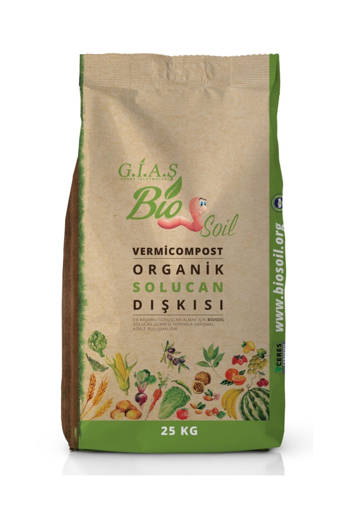 BİOSOİL %100 Organik Solucan Gübresi 25kg