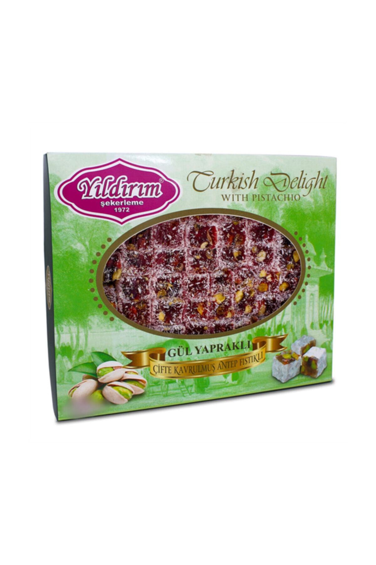 Yıldırım Şekerleme Gül Yapraklı Antep Fıstıklı Gül Lokumu 300 gr -