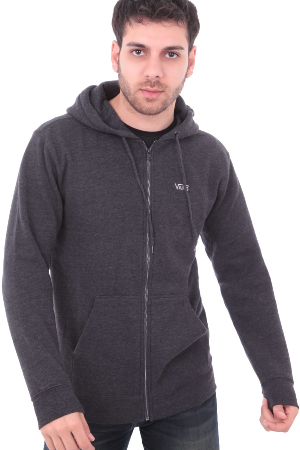 Vans Erkek Ceket Siyah - Basıc Zıp Hoodıe  - 0A3HQ3BHH1