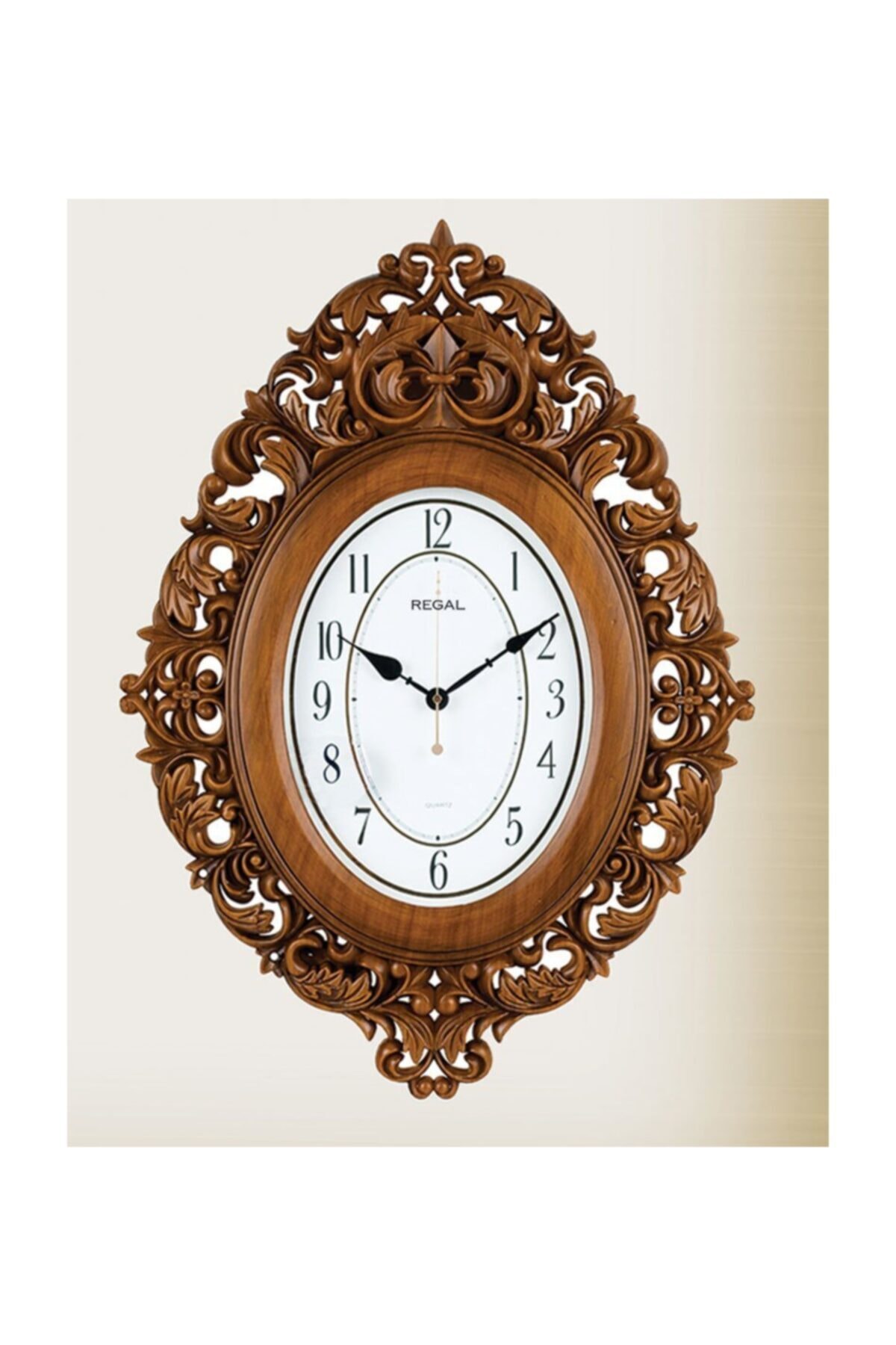 Ultima Regal 1636 Aı Oval Oymalı Ahşap Renk Saat