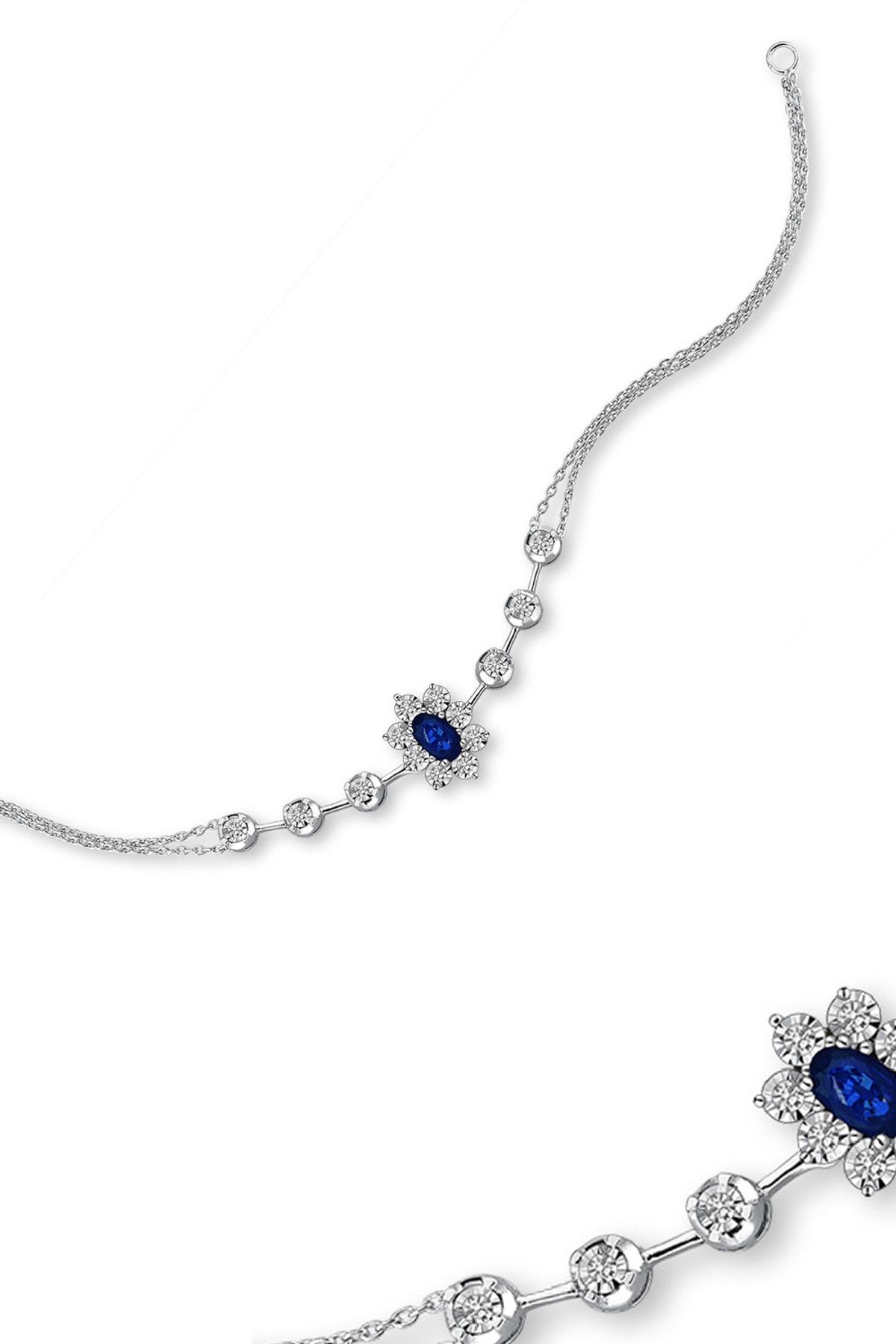 Altınbaş Pırlanta Safir Bileklik ESD794-14K
