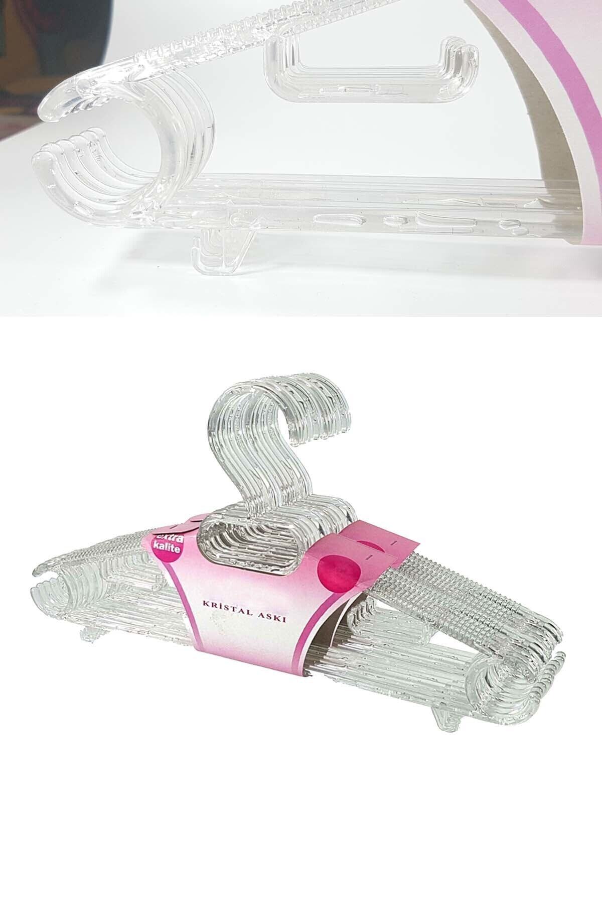 Binbirreyon Kristal Şeffaf Askı Büyük Boy 12 Adet